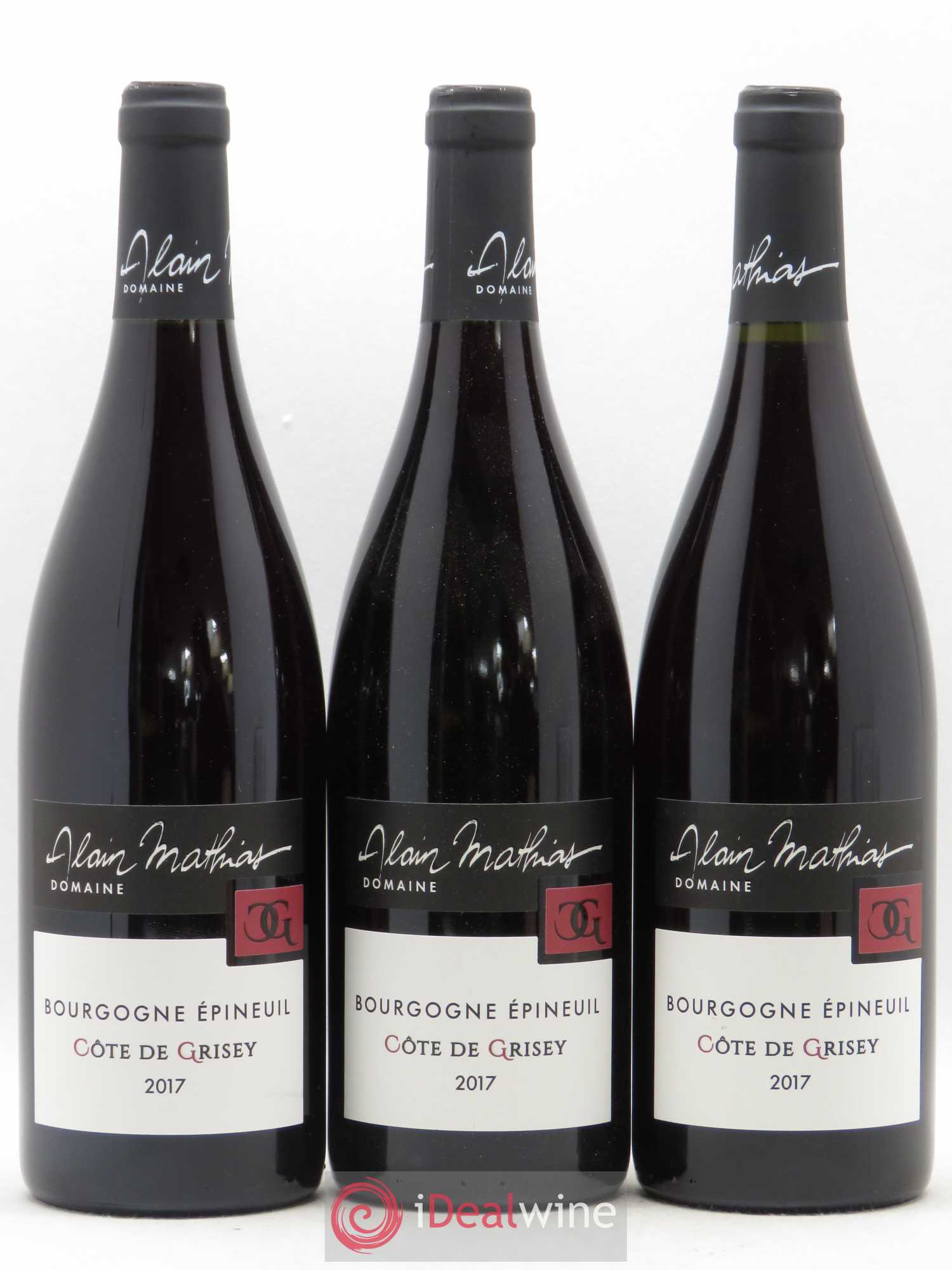 Bourgogne Epineuil Côte De Grisey Alain Mathias (sans prix de reserve) 2017 - Posten von 3 Flaschen - 0