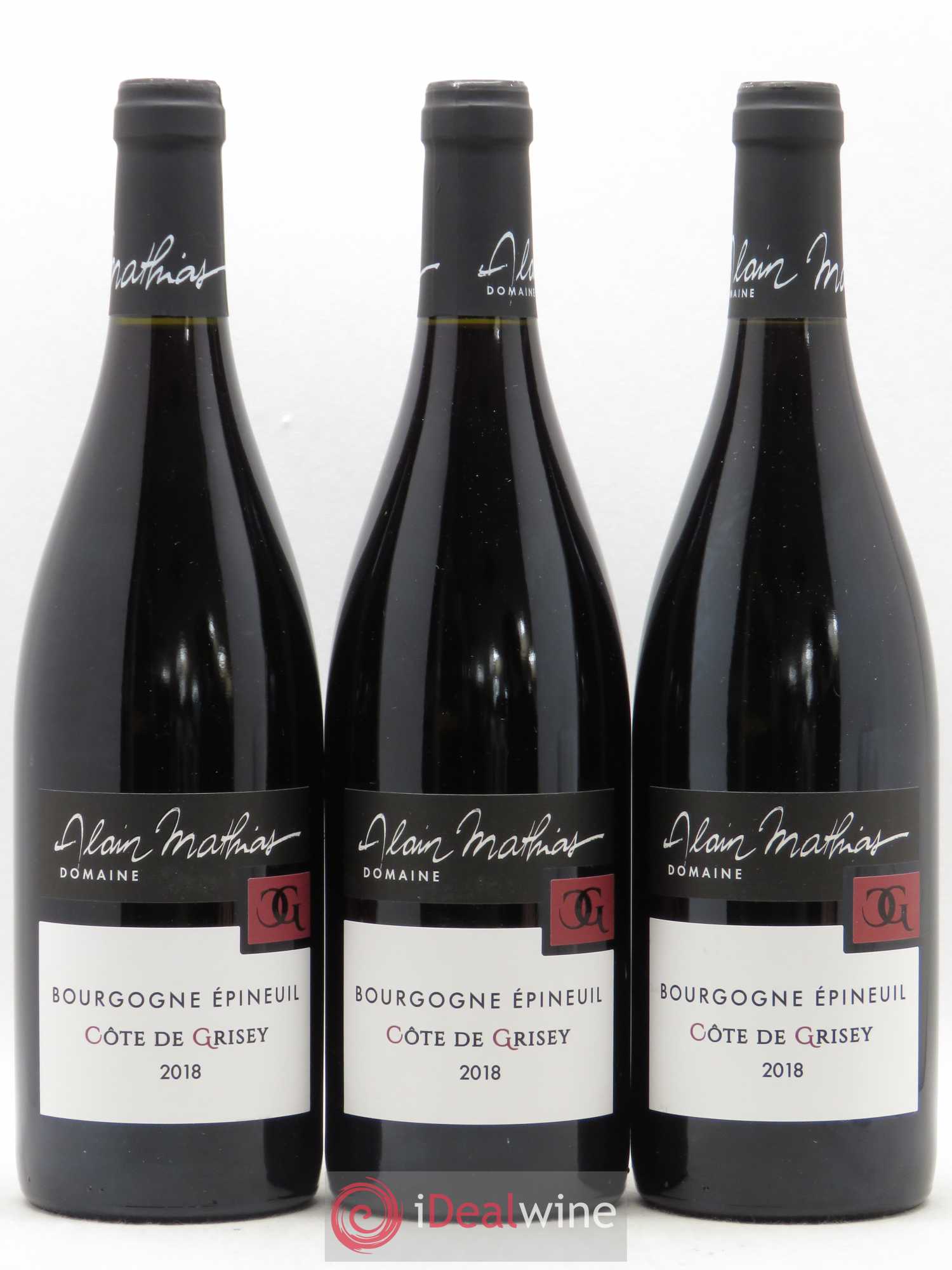 Bourgogne Epineuil Côte De Grisey Alain Mathias (sans prix de reserve) 2018 - Posten von 3 Flaschen - 0