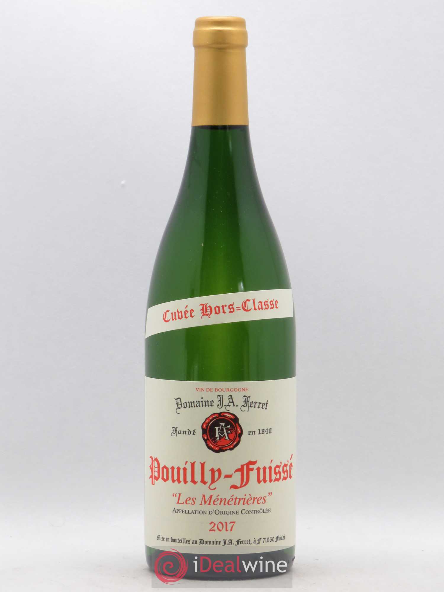 Pouilly-Fuissé 1er Cru Hors Classe Les Ménétrières J.A. Ferret (Domaine) (sans prix de reserve) 2017 - Lot de 1 bouteille - 0