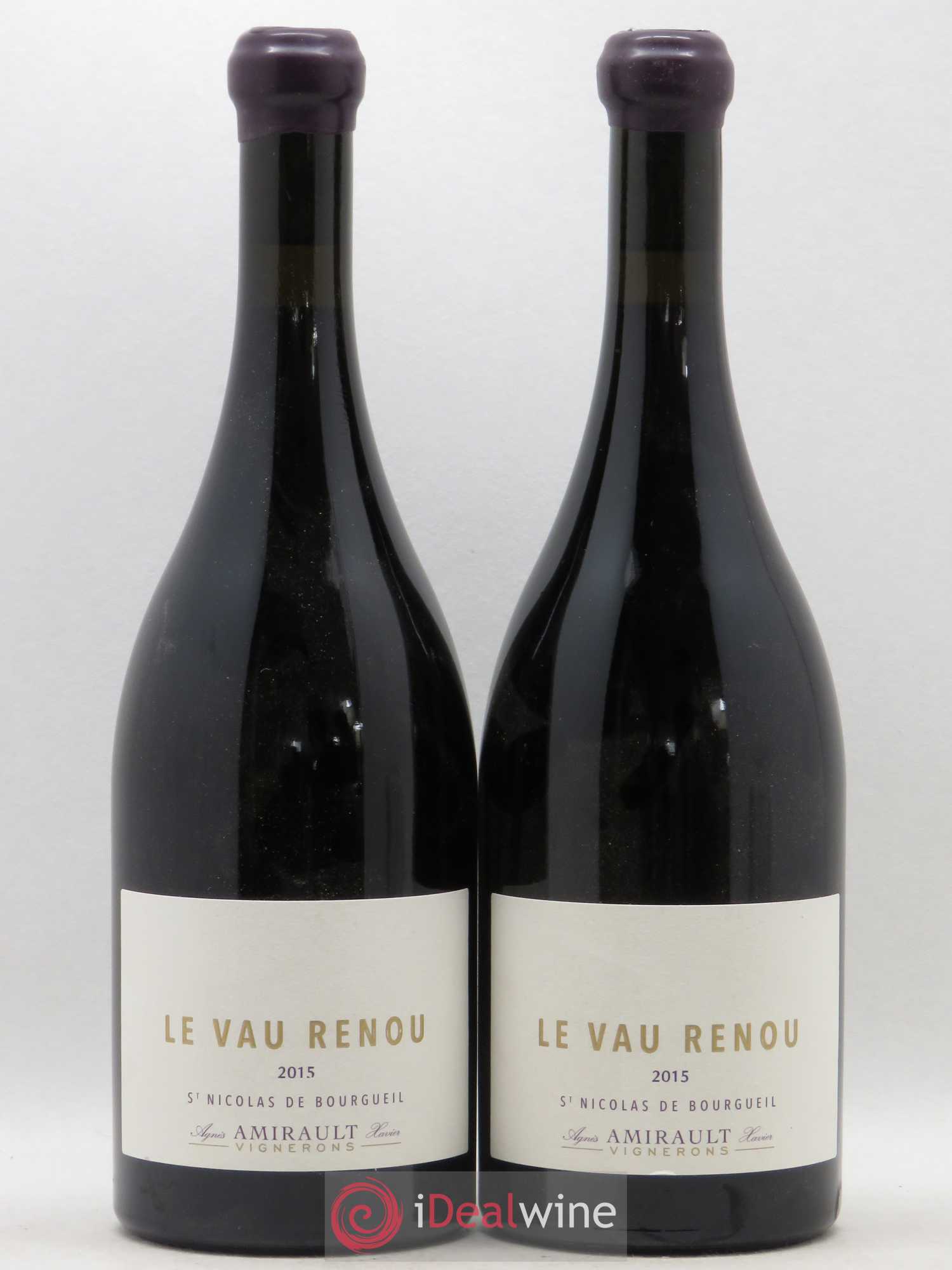 Saint-Nicolas de Bourgueil Le Vau Renou Domaine Xavier Amirault (sans prix de reserve) 2015 - Posten von 2 Flaschen - 0