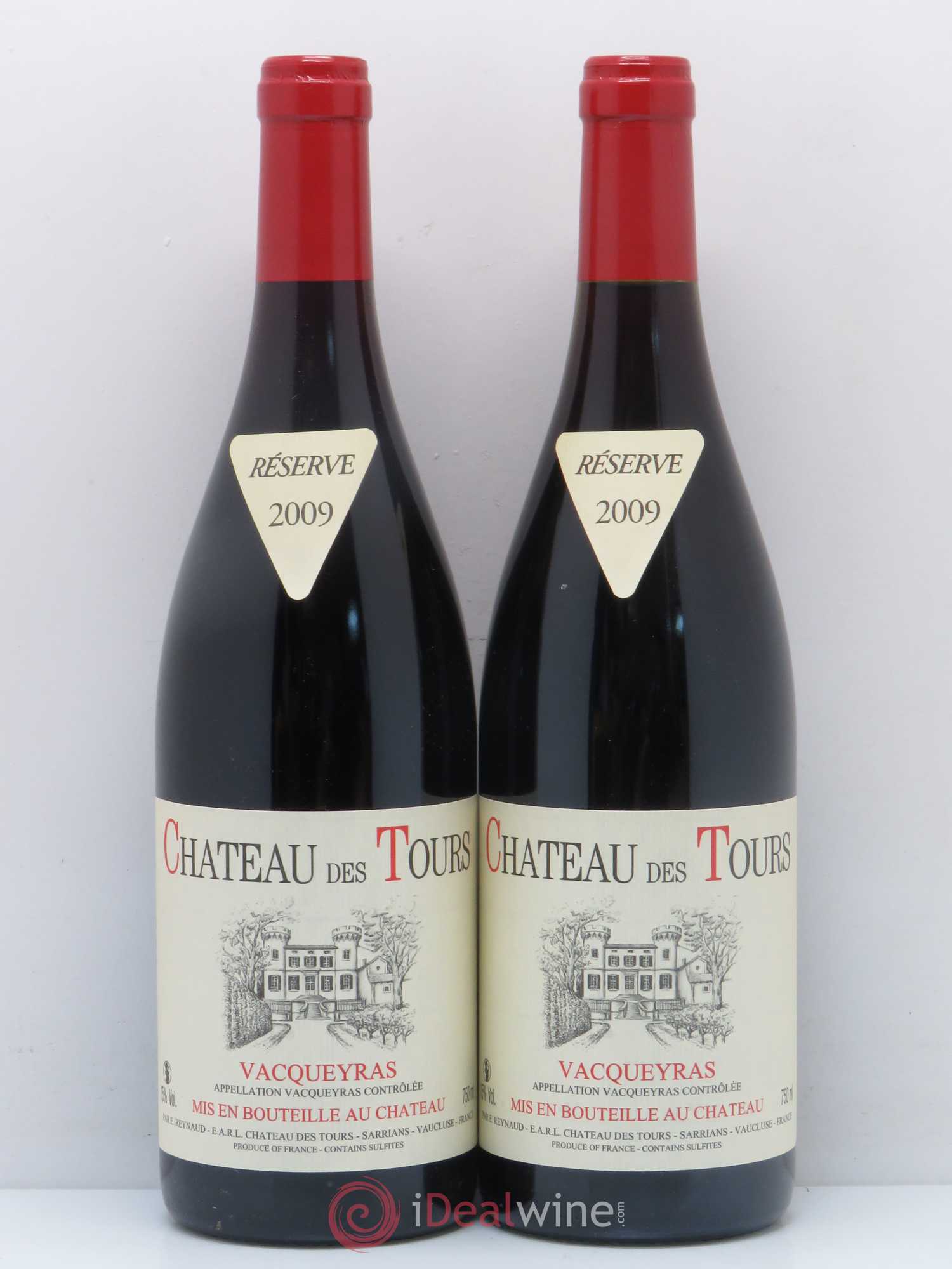 Vacqueyras Château des Tours Emmanuel Reynaud 2009 - Lot de 2 bouteilles - 0
