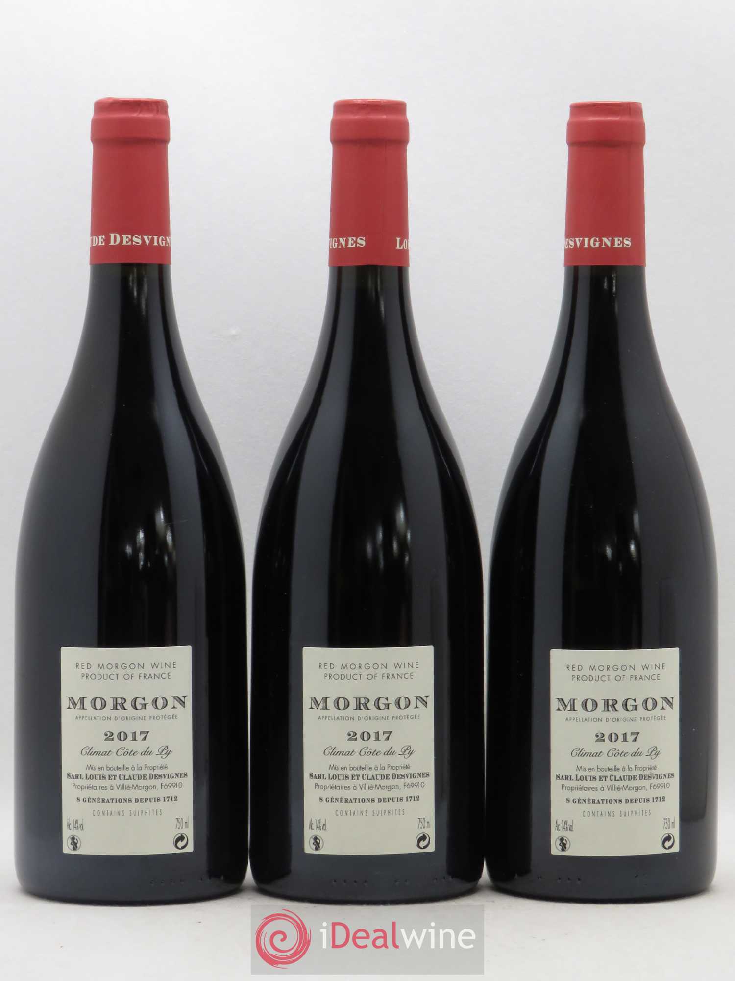 Morgon Côte du Py Louis-Claude Desvignes 2017 - Posten von 3 Flaschen - 1