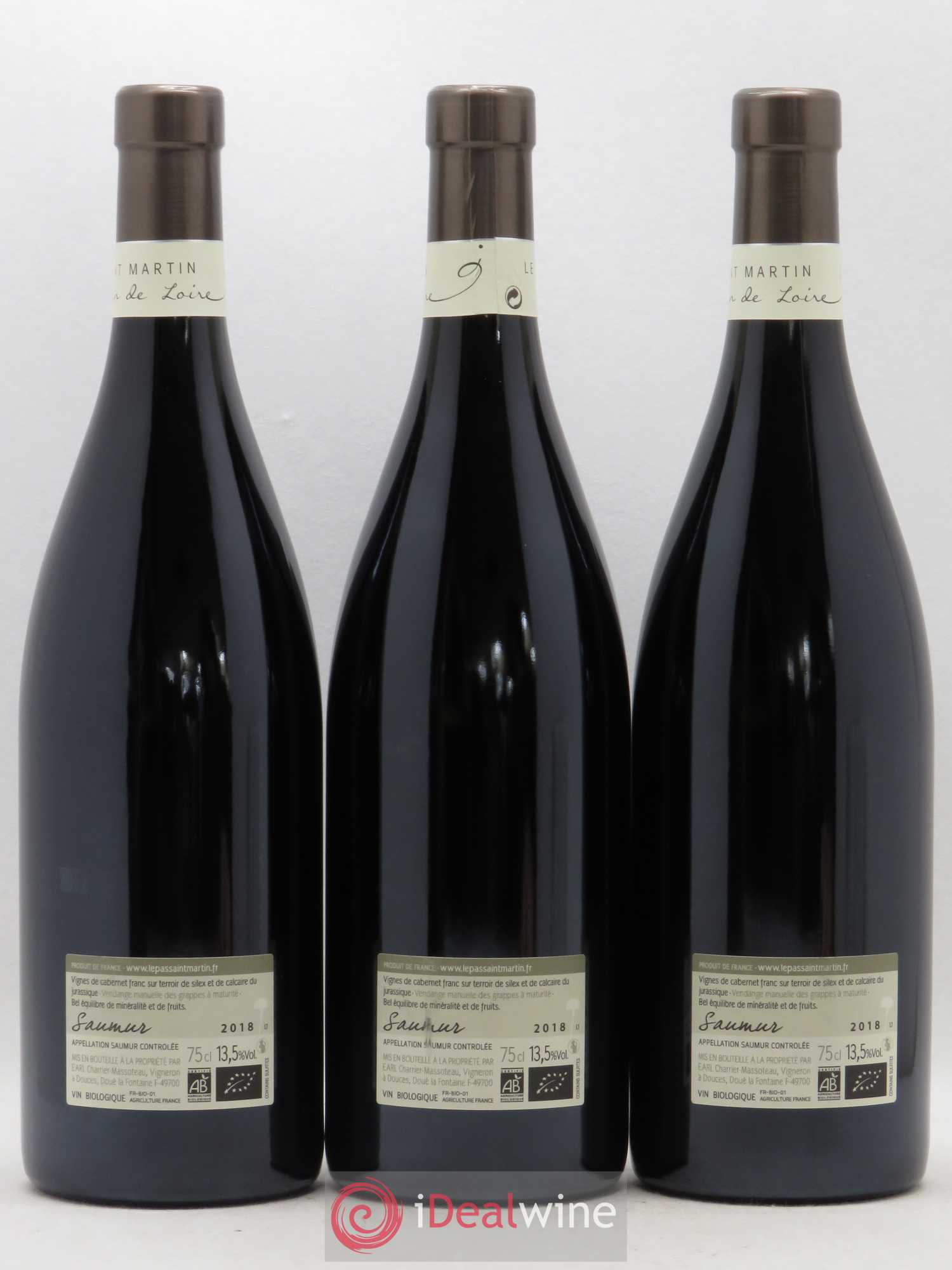 Saumur Pierre Frite Domaine Le Pas Saint Martin (sans prix de reserve) 2018 - Posten von 3 Flaschen - 1
