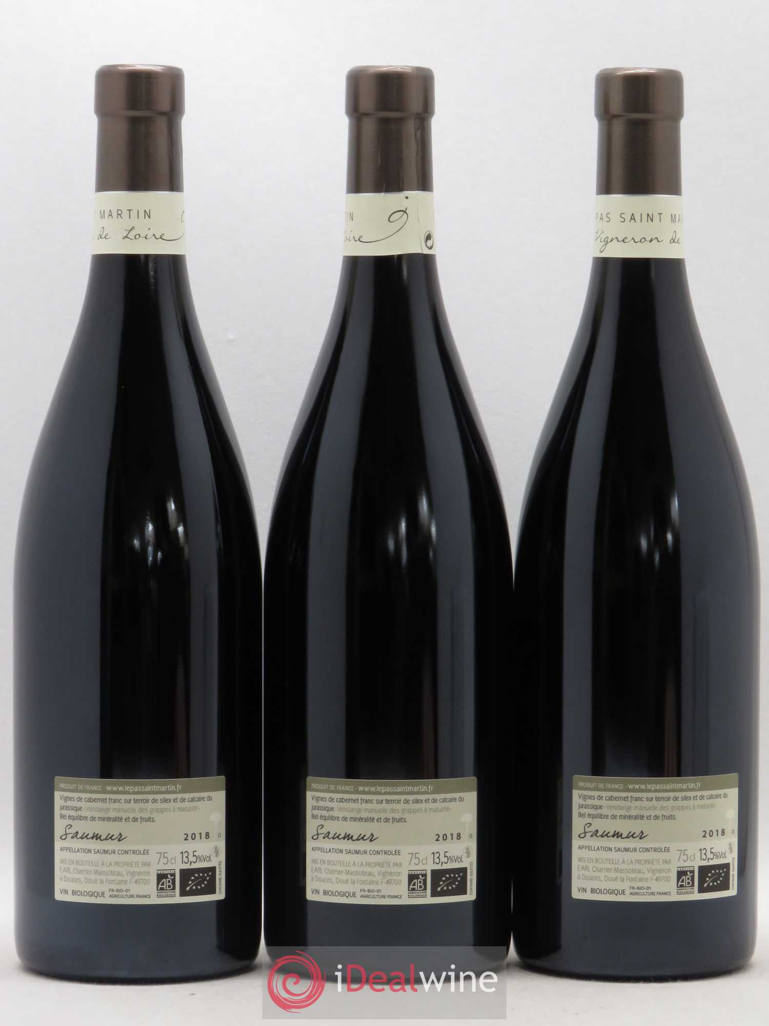 Saumur Pierre Frite Domaine Le Pas Saint Martin (sans prix de reserve) 2018 - Posten von 3 Flaschen - 1