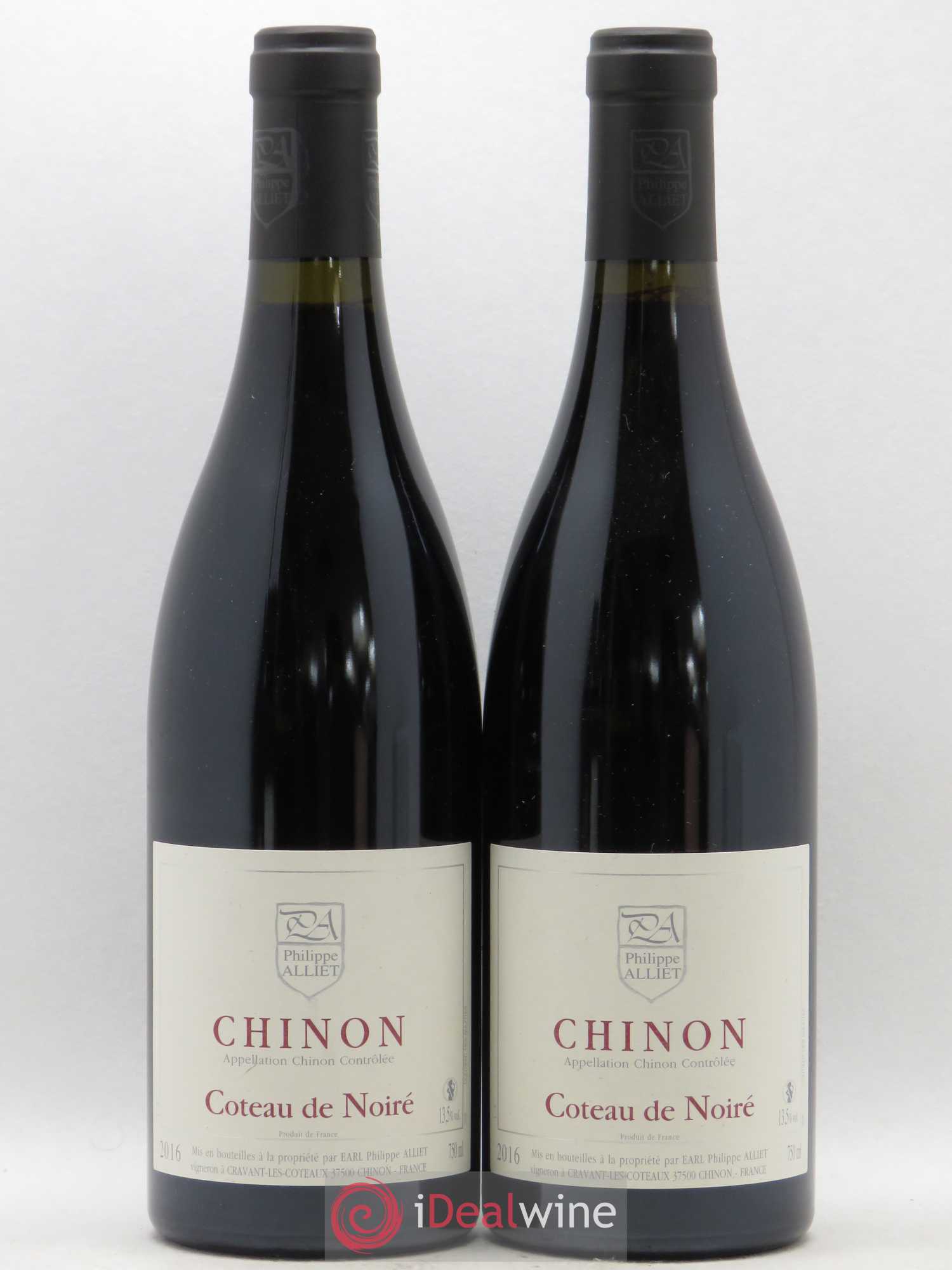Chinon Coteau de Noiré Philippe Alliet (sans prix de reserve) 2016 - Lot de 2 bouteilles - 0