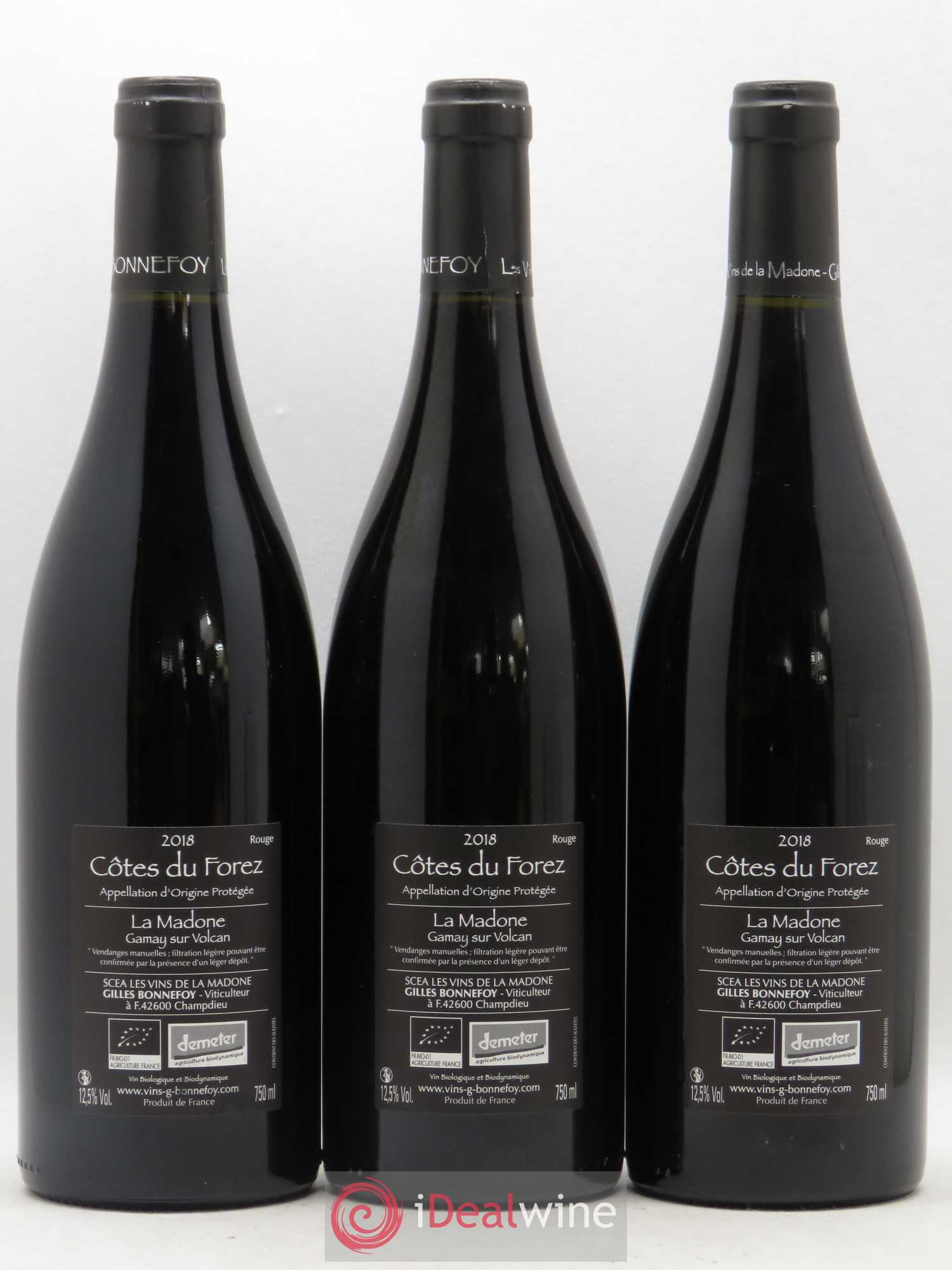 Divers Côtes du Forez La Madone Domaine de la Madone (sans prix de reserve) 2018 - Posten von 3 Flaschen - 1