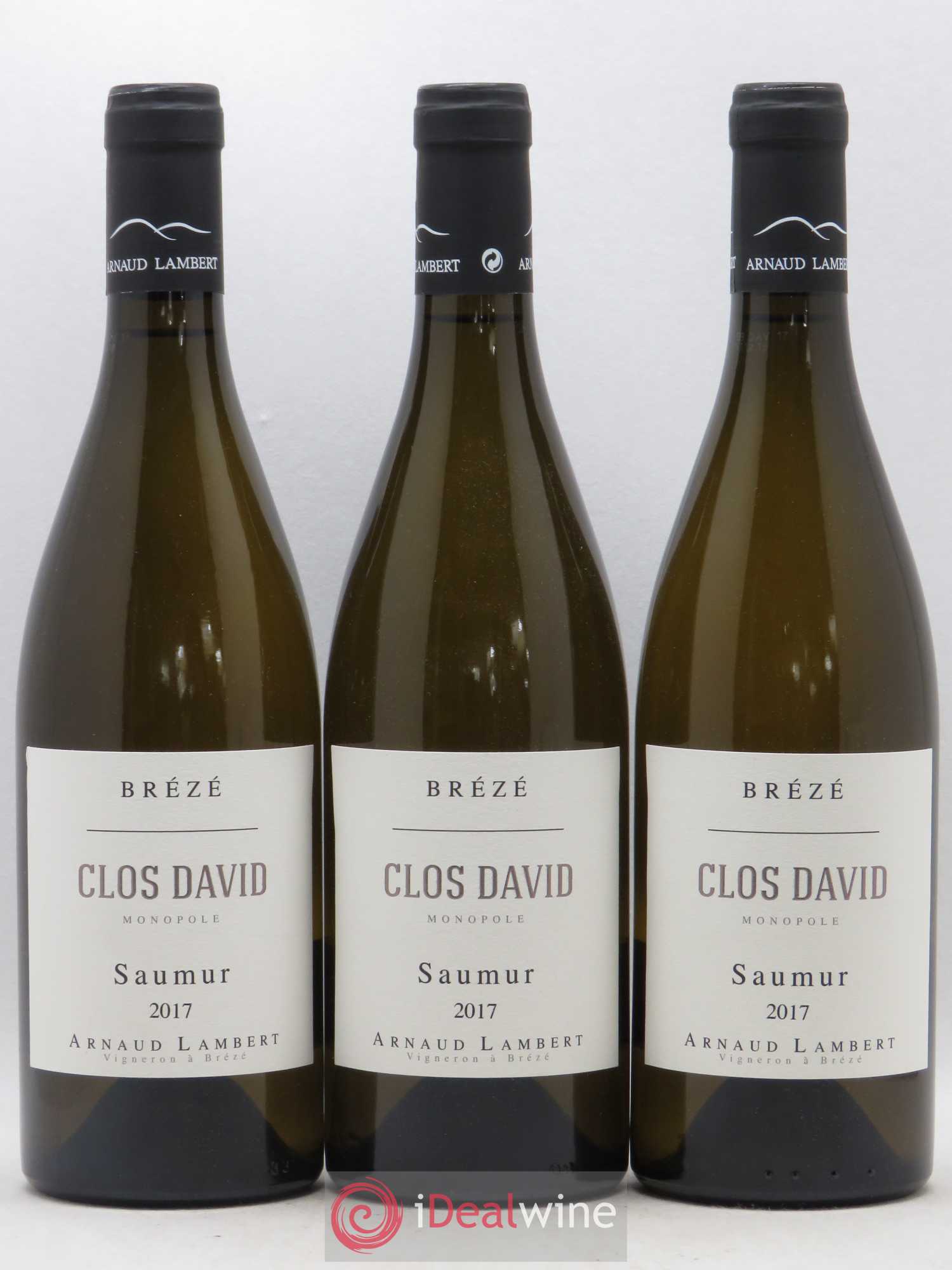 Saumur Brézé Clos David Arnaud Lambert Brézé (sans prix de reserve) 2017 - Posten von 3 Flaschen - 0
