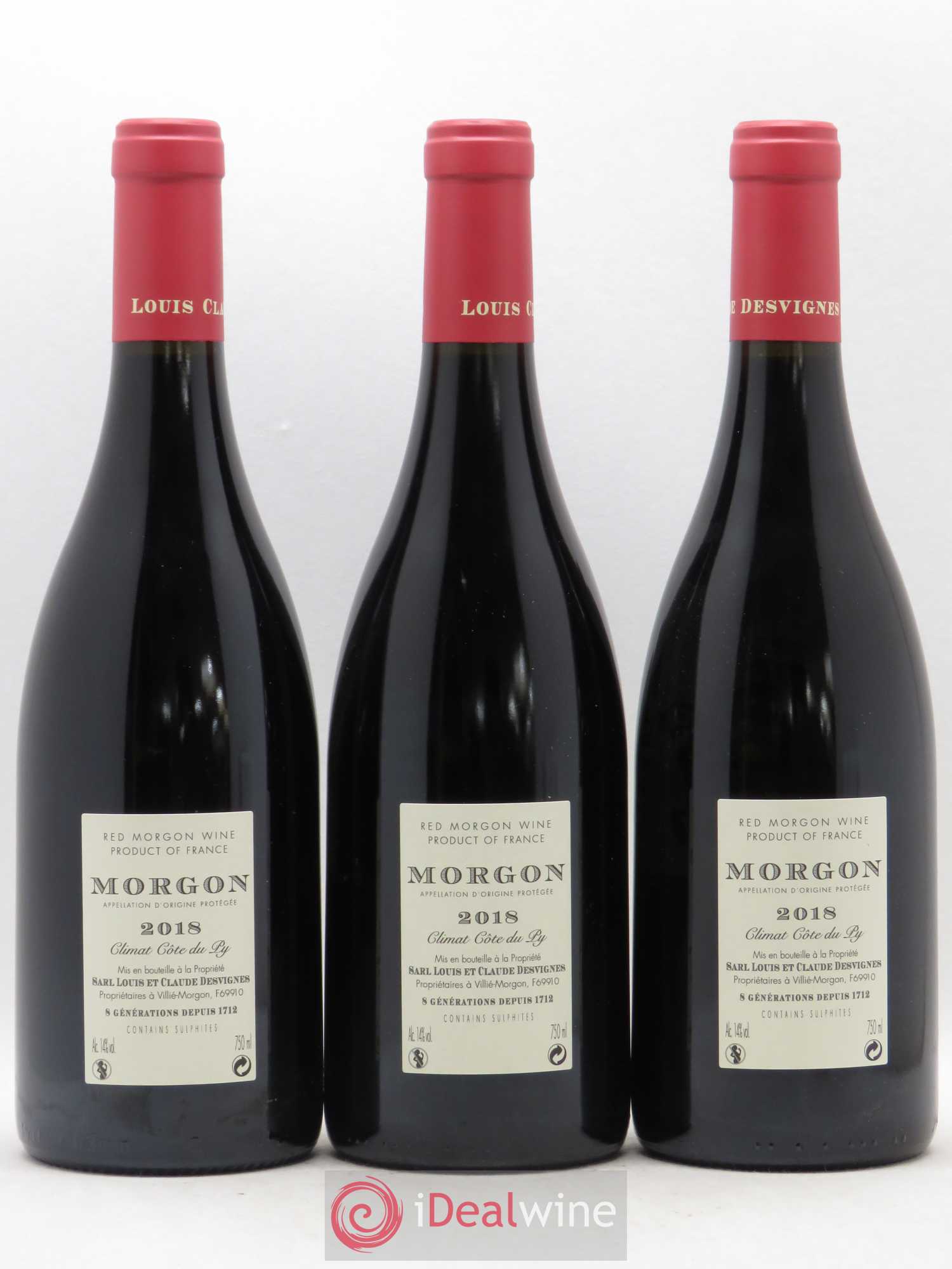 Morgon Côte du Py Louis-Claude Desvignes 2018 - Posten von 3 Flaschen - 1