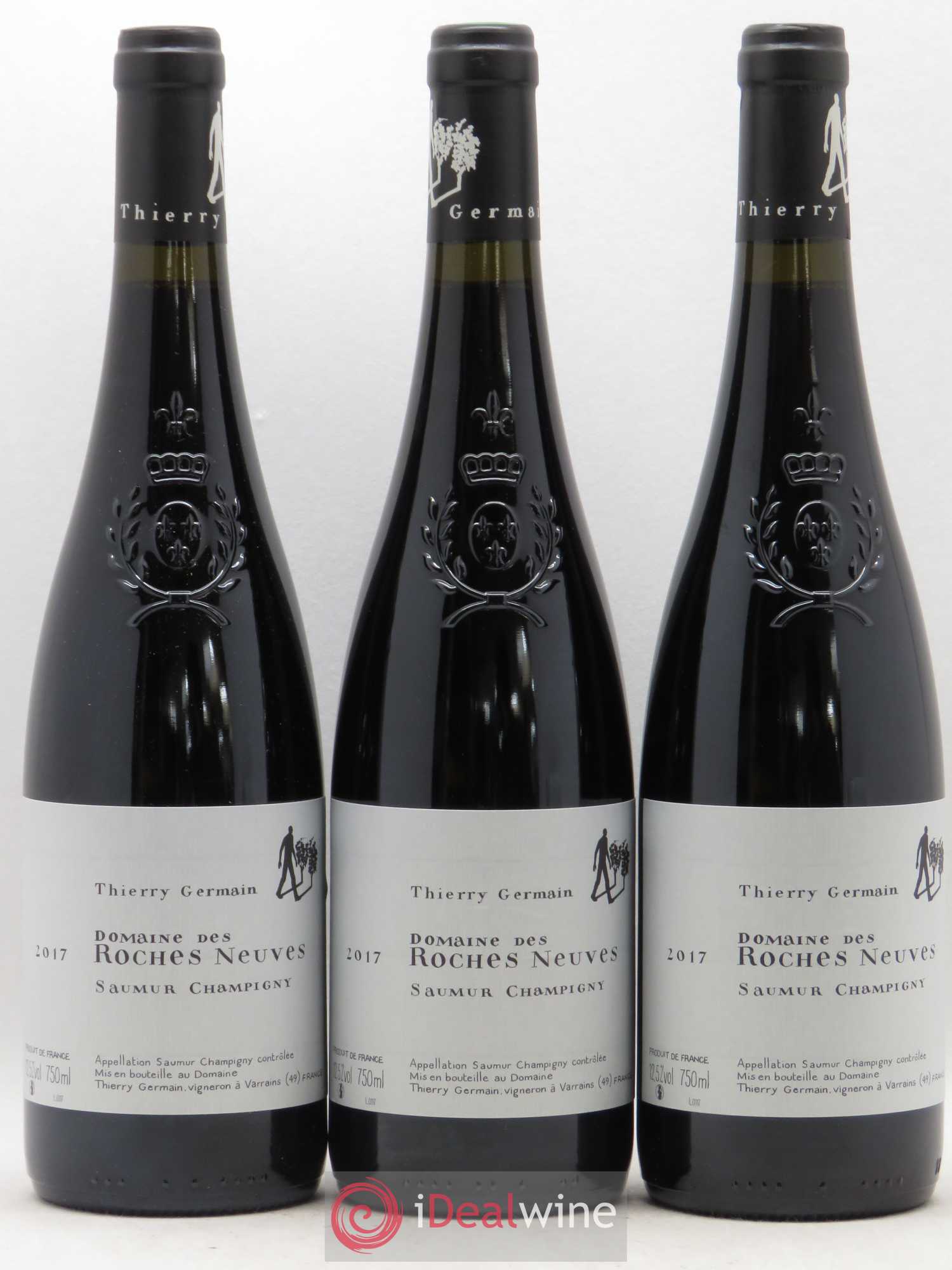 Saumur-Champigny Domaine des Roches Neuves - Thierry Germain (sans prix de reserve) 2017 - Lot de 3 bouteilles - 0