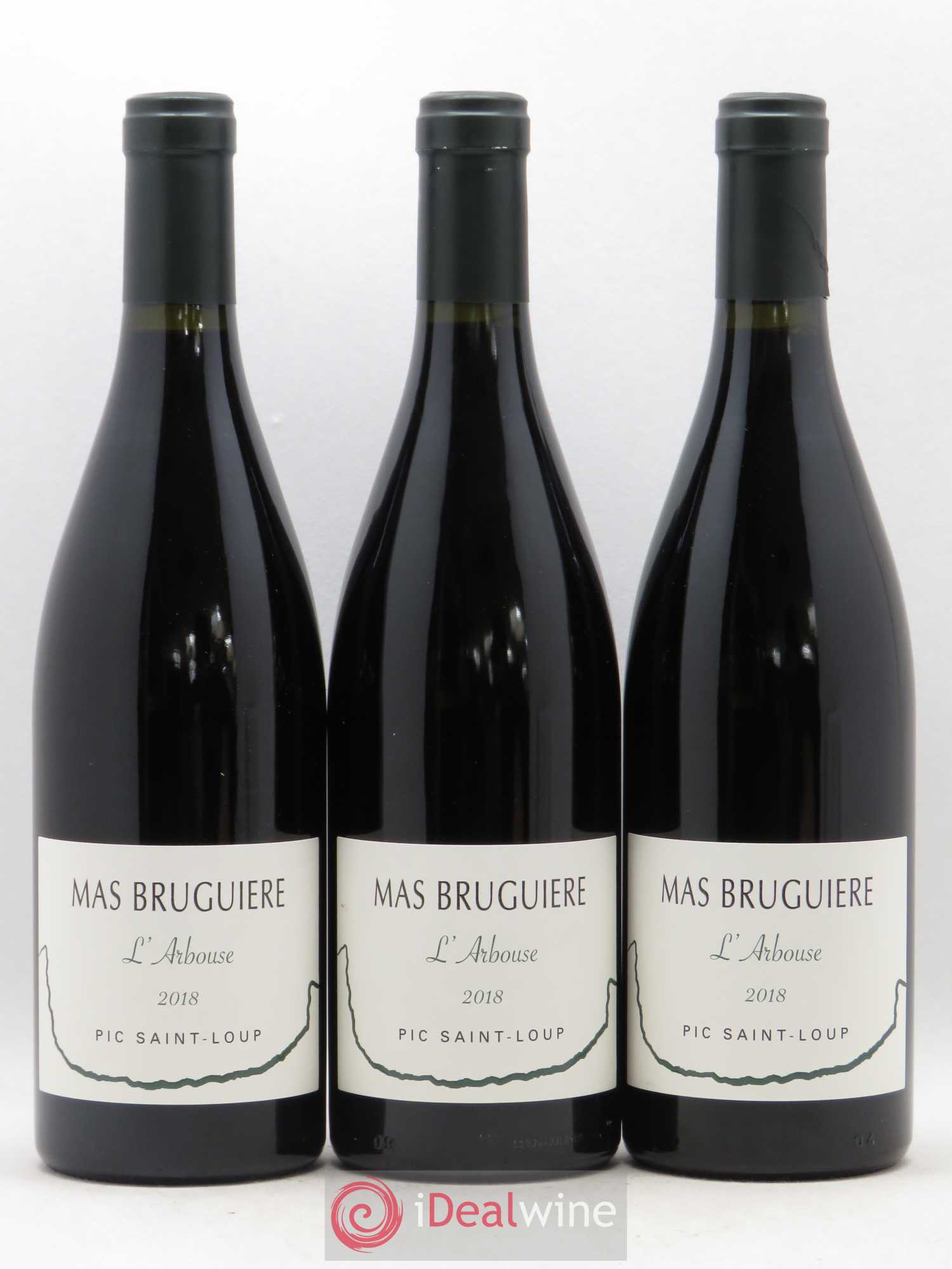 Pic Saint-Loup Mas Bruguière L'Arbouse Guilhem et Xavier Bruguière (sans prix de reserve) 2018 - Lot de 3 bouteilles - 0