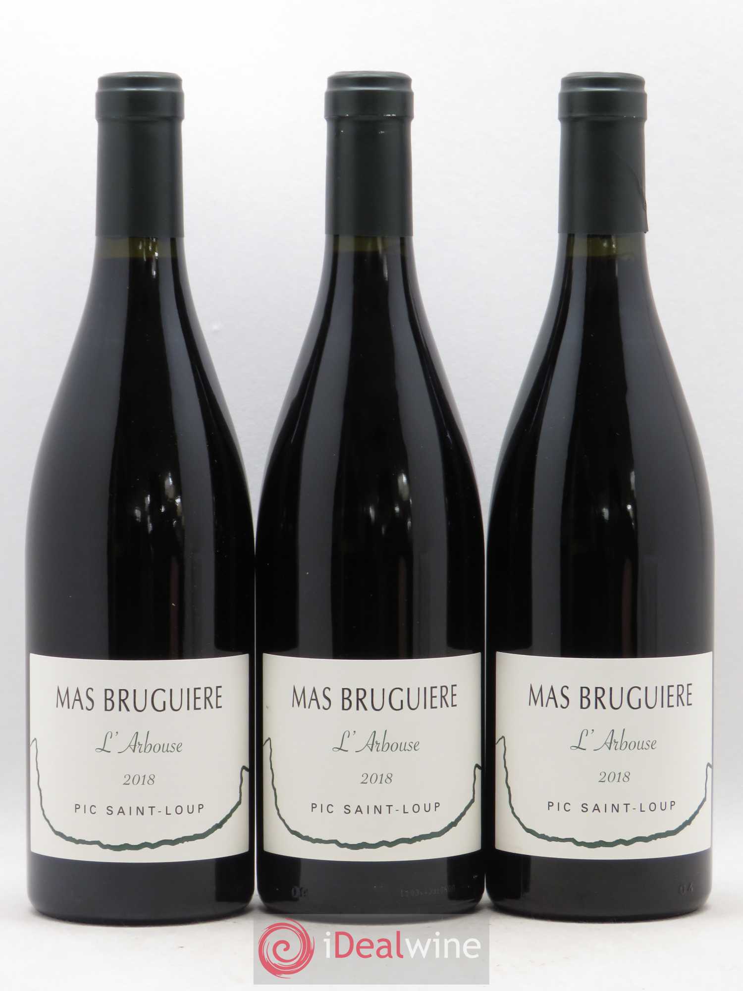 Pic Saint-Loup Mas Bruguière L'Arbouse Guilhem et Xavier Bruguière (sans prix de reserve) 2018 - Lot de 3 bouteilles - 0
