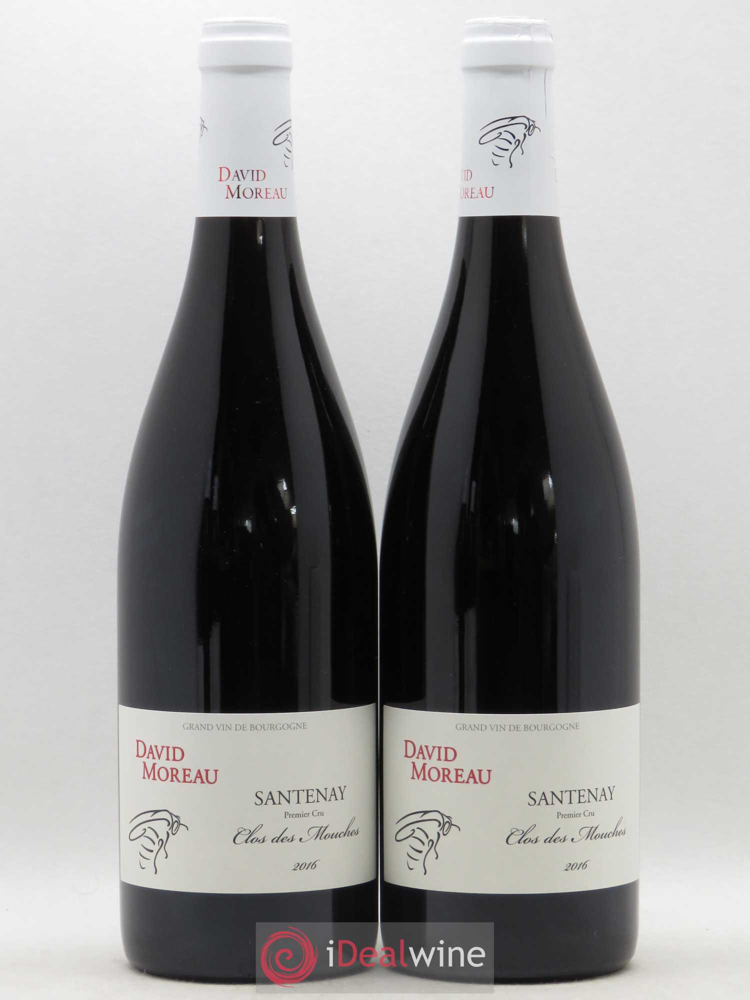 Santenay 1er Cru Clos des Mouches David Moreau (sans prix de reserve) 2016 - Lot de 2 bouteilles - 0
