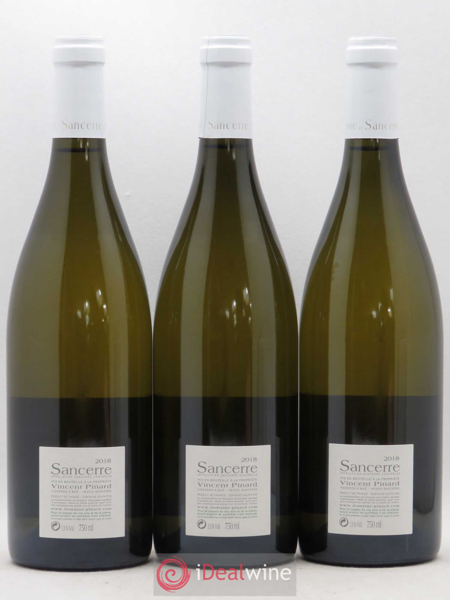 Sancerre Nuance Vincent Pinard (sans prix de reserve) 2018 - Lot de 3 bouteilles - 1