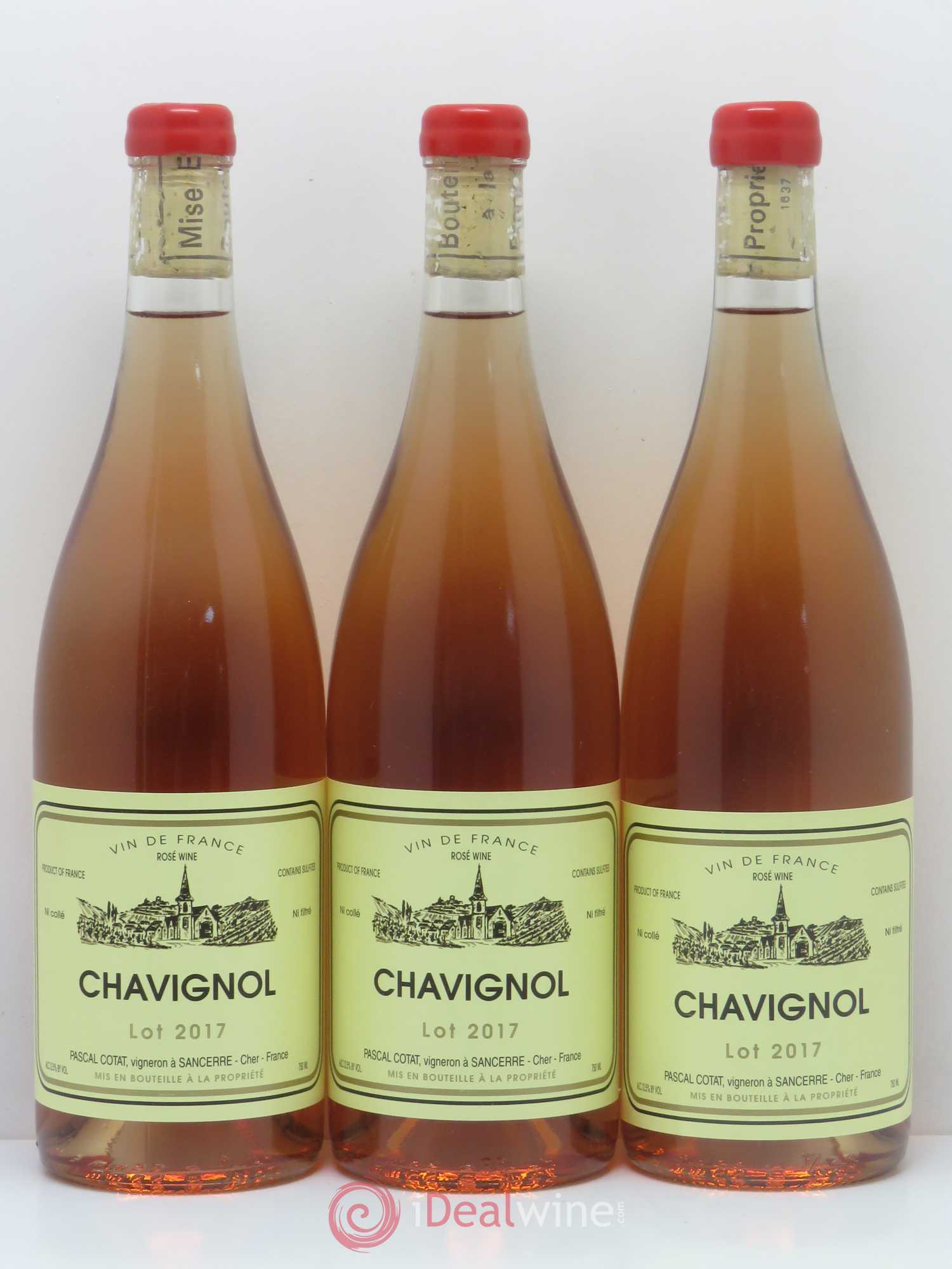 Divers VDF Chavignol Pascal Cotat 2017 - Lot de 3 bouteilles - 0