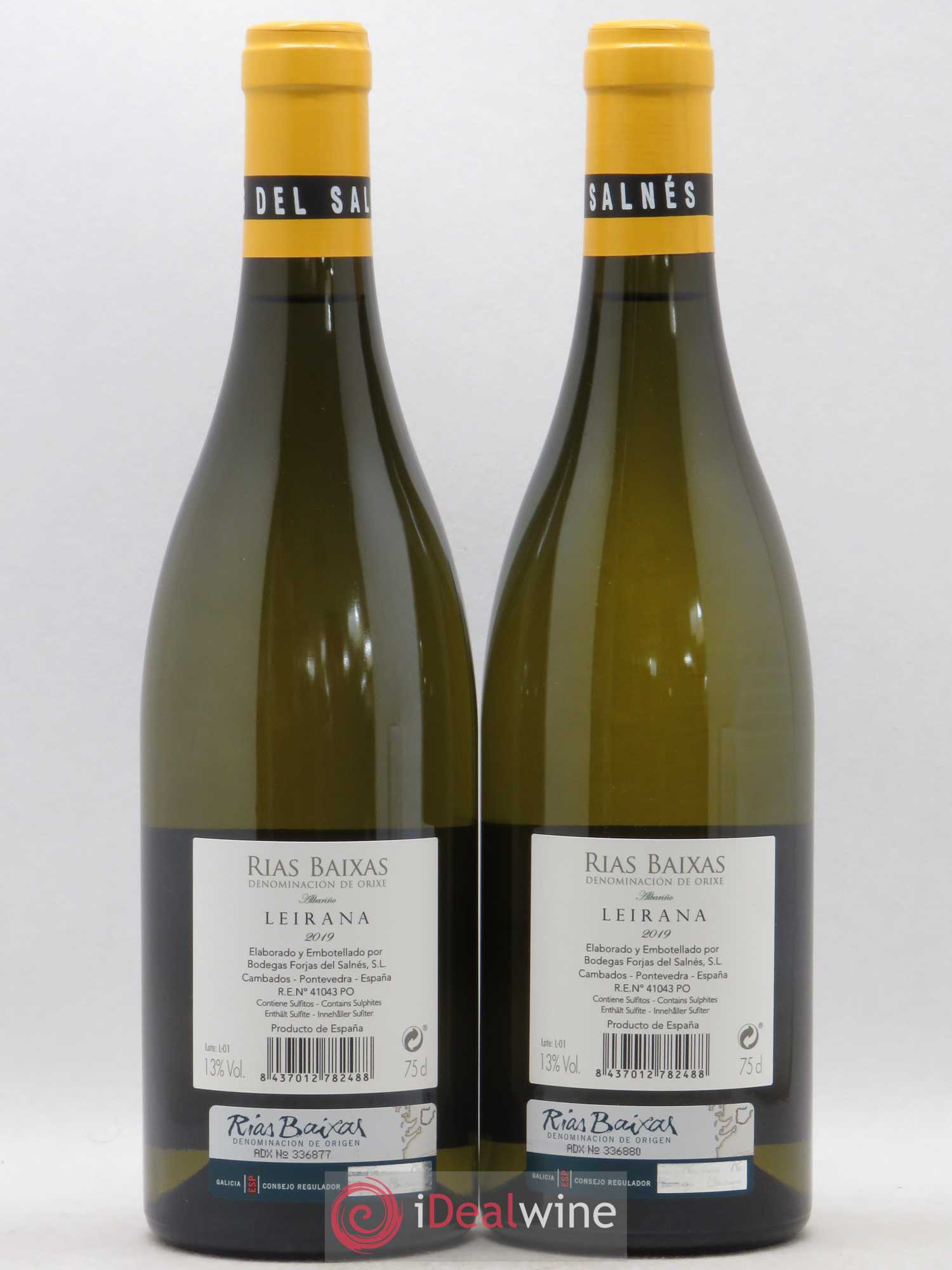 Rias Baixas Forjas Del Salnes Leirana (sans prix de reserve) 2019 - Lot of 2 bottles - 1