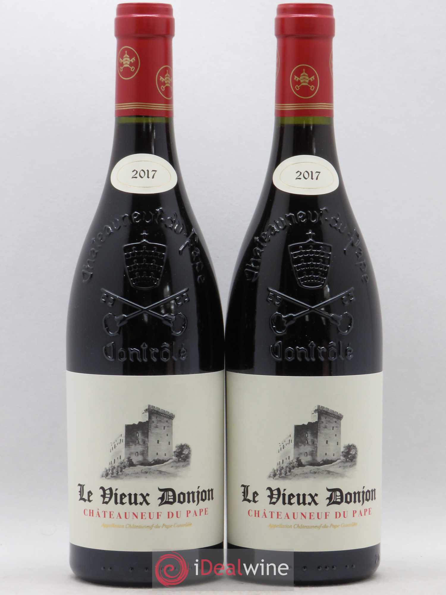 Châteauneuf-du-Pape Le Vieux Donjon Michel Lucien (sans prix de reserve) 2017 - Lot de 2 bouteilles - 0