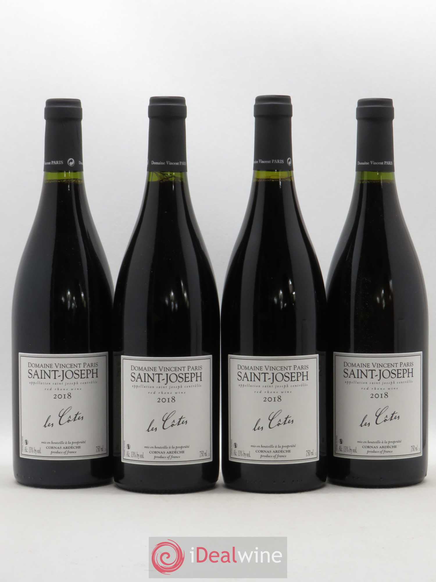 Saint-Joseph Les Côtes Vincent Paris (sans prix de reserve) 2018 - Posten von 4 Flaschen - 0