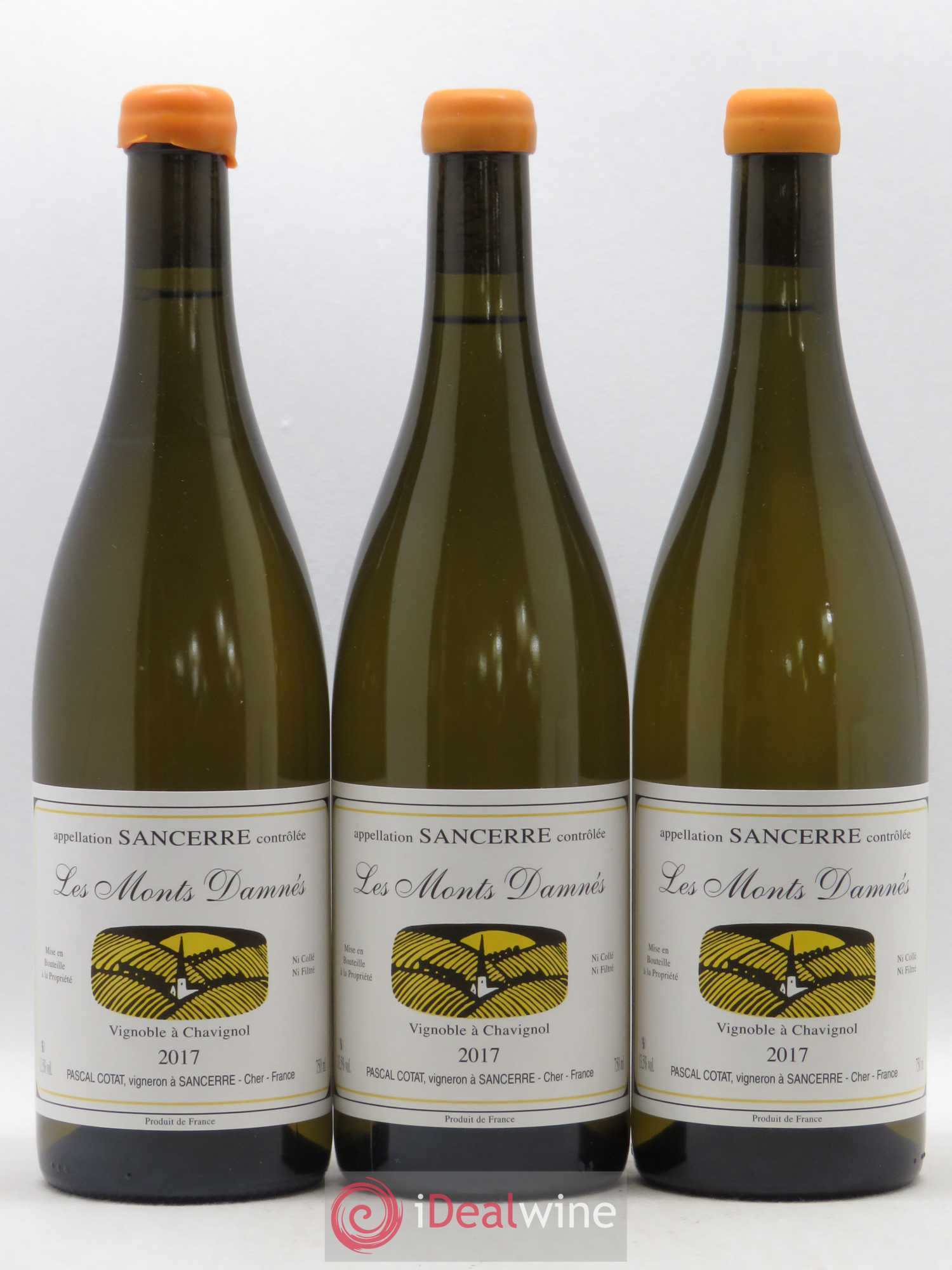 Sancerre Les Monts Damnés Pascal Cotat 2017 - Posten von 3 Flaschen - 0