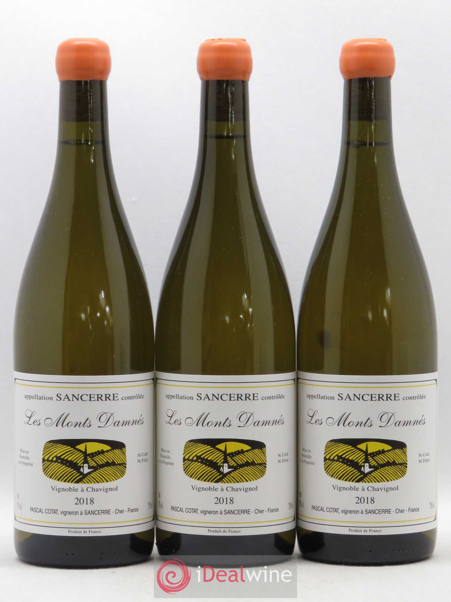 Sancerre Les Monts Damnés Pascal Cotat 2018 - Posten von 3 Flaschen - 0