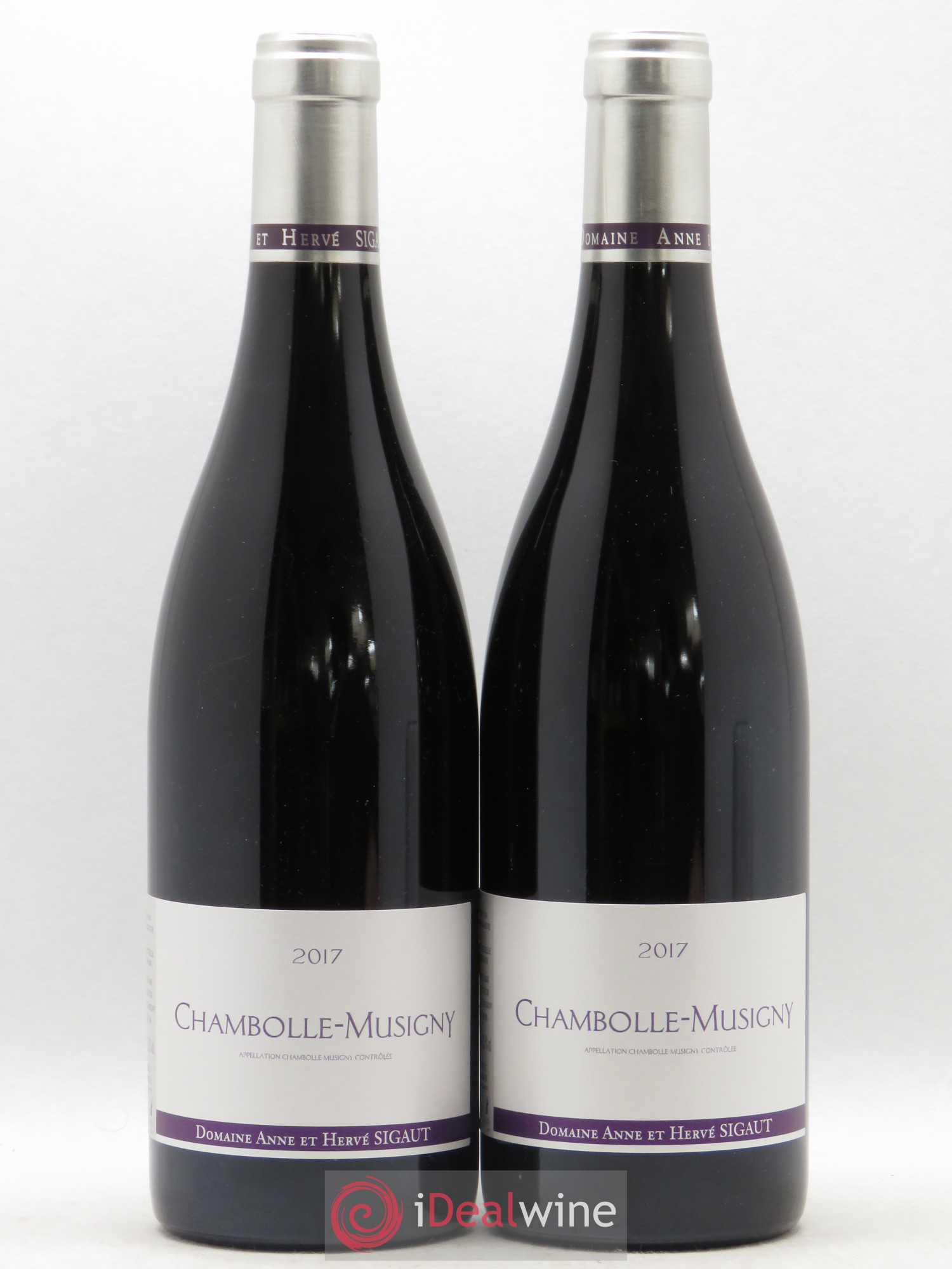 Chambolle-Musigny Anne et Hervé Sigaut (sans prix de reserve) 2017 - Posten von 2 Flaschen - 0