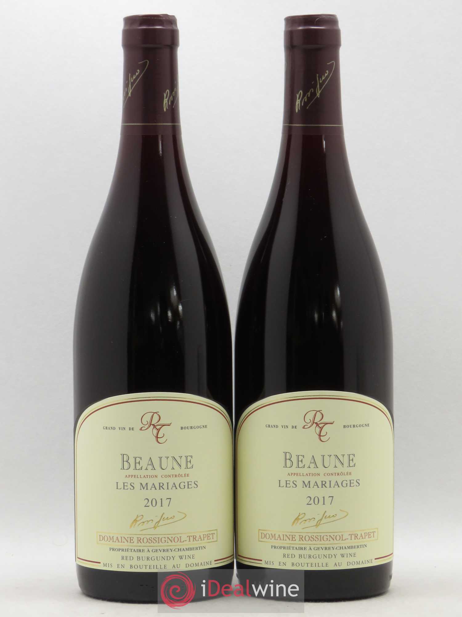 Beaune Les Mariages Domaine Rossingol-Trapet (sans prix de reserve) 2017 - Posten von 2 Flaschen - 0