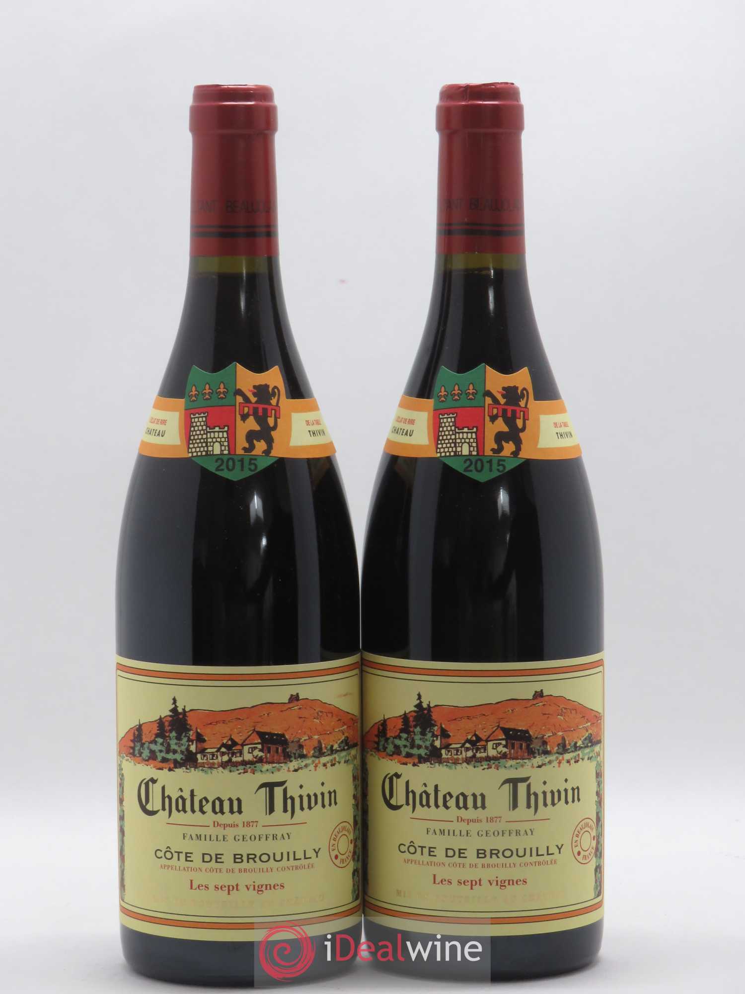 Côte de Brouilly Les 7 Vignes Château Thivin 2015 - Lot de 2 bouteilles - 0