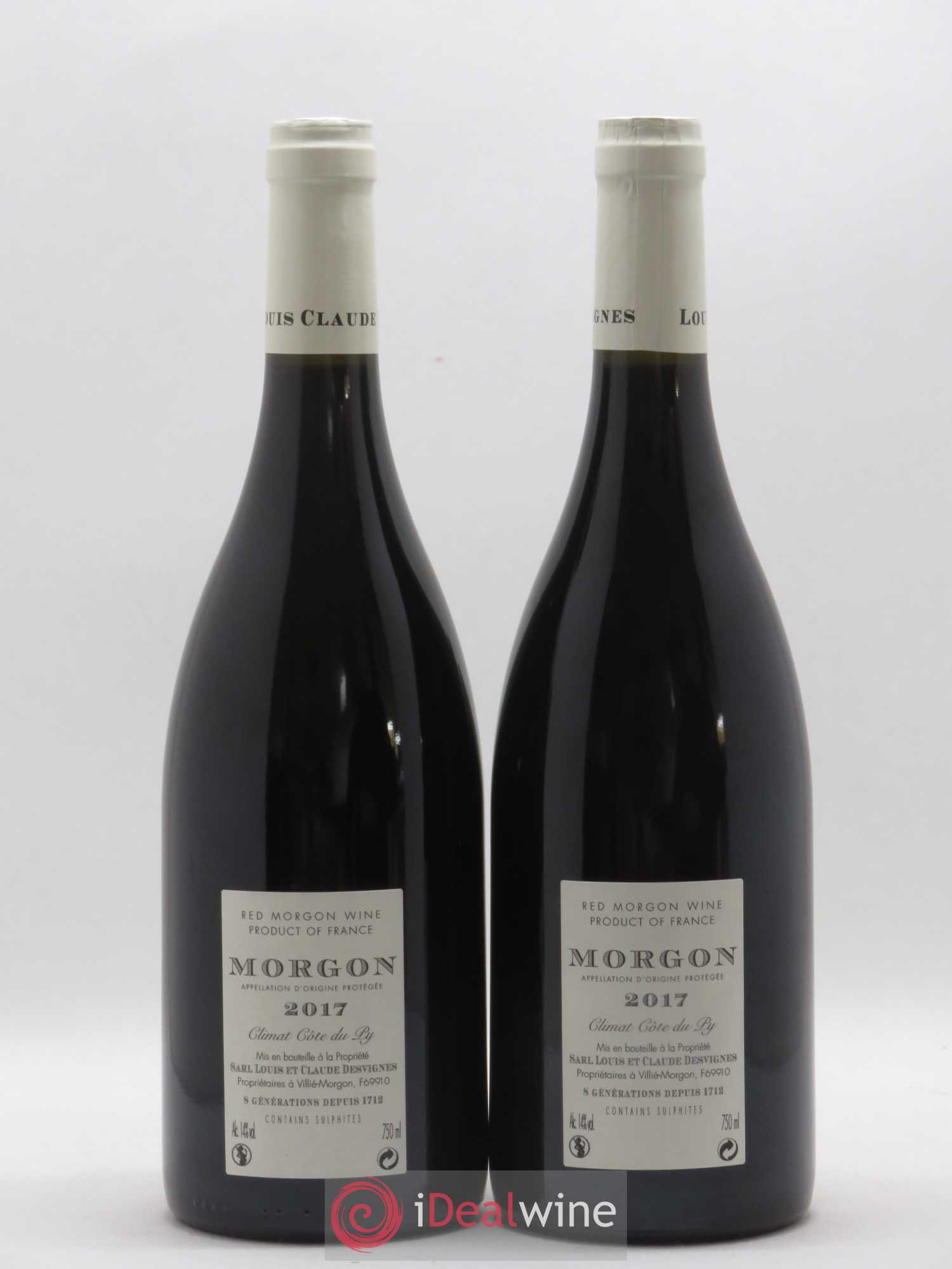Morgon Côte de Py Javernières Louis-Claude Desvignes 2017 - Lot de 2 bouteilles - 1