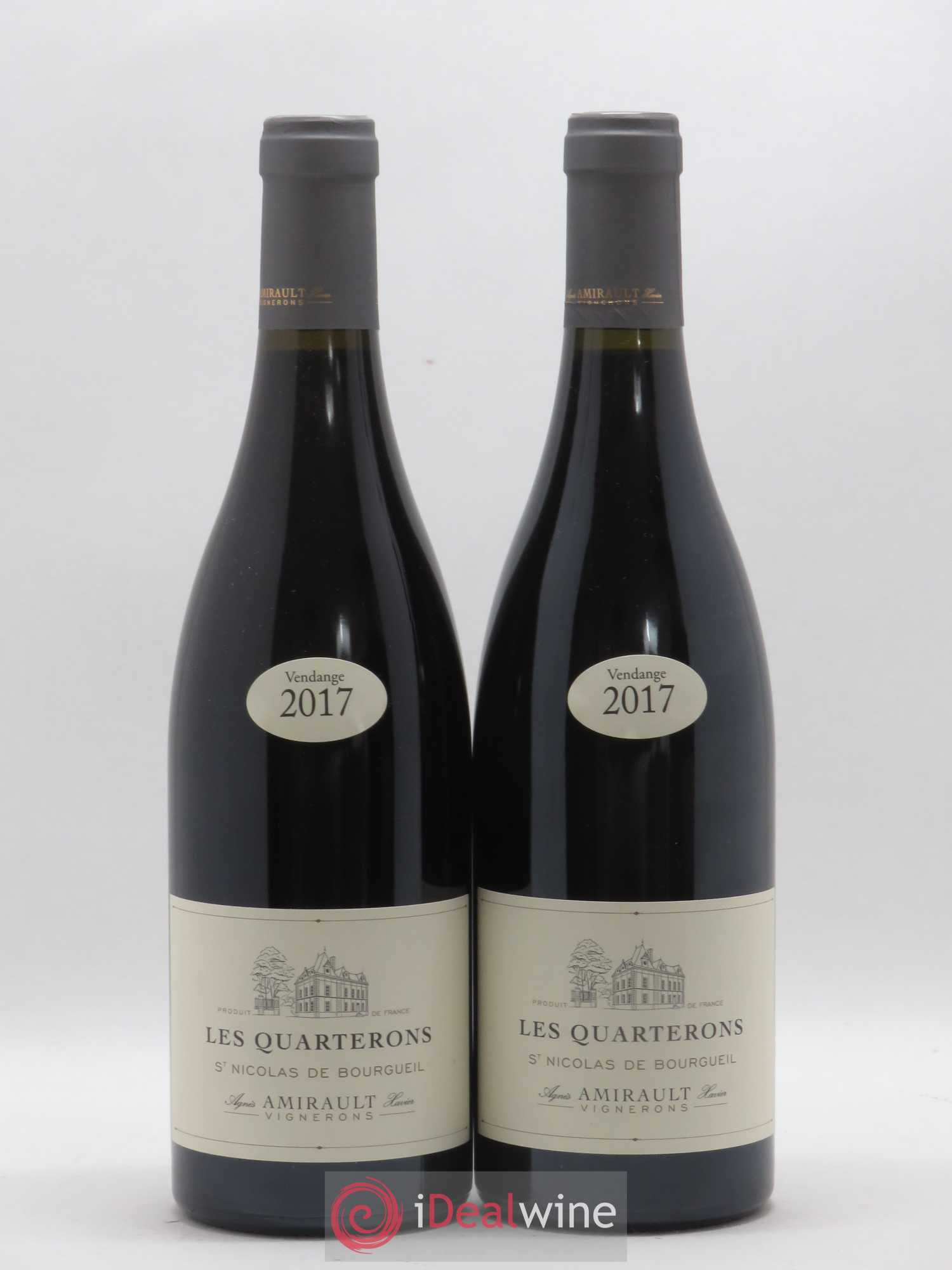 Saint-Nicolas de Bourgueil Les Quarterons Agnès et Xavier Amirault (sans prix de réserve) 2017 - Lot de 2 bouteilles - 0