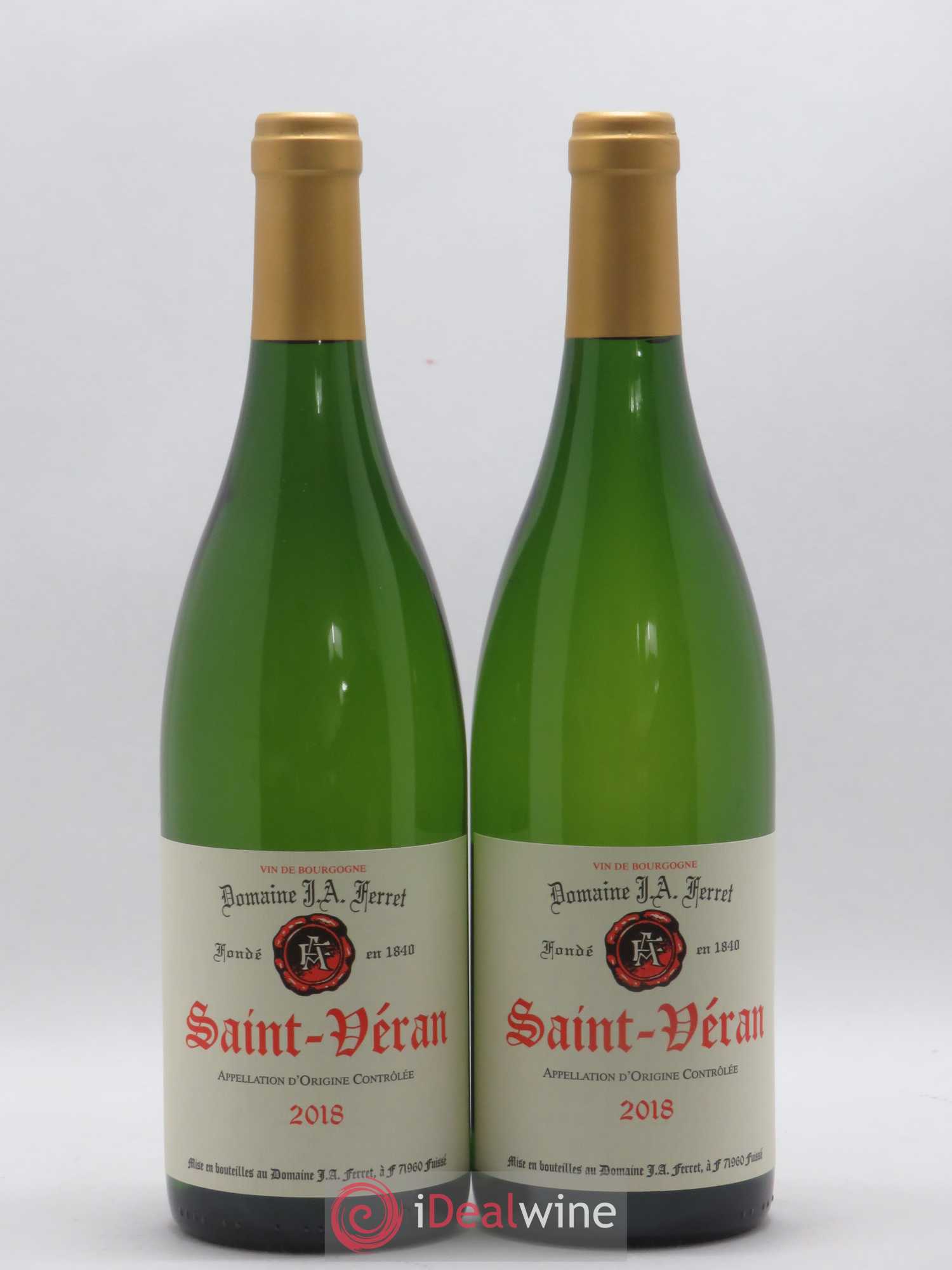 Saint-Véran J.A. Ferret (Domaine) (sans prix de réserve) 2018 - Lot de 2 bouteilles - 0
