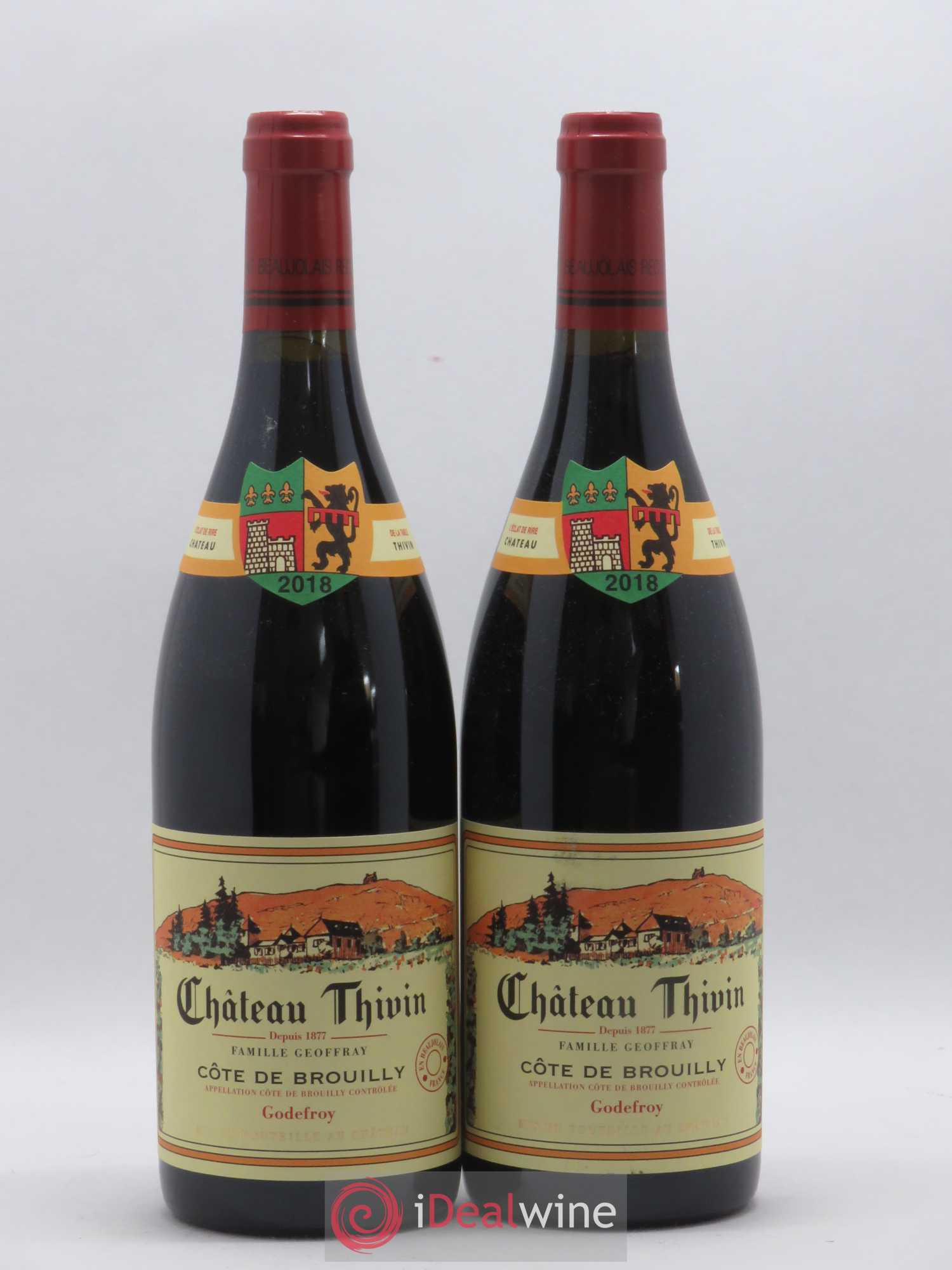 Côte de Brouilly Cuvée Godefroy Château Thivin (sans prix de réserve) 2018 - Lot de 2 bouteilles - 0