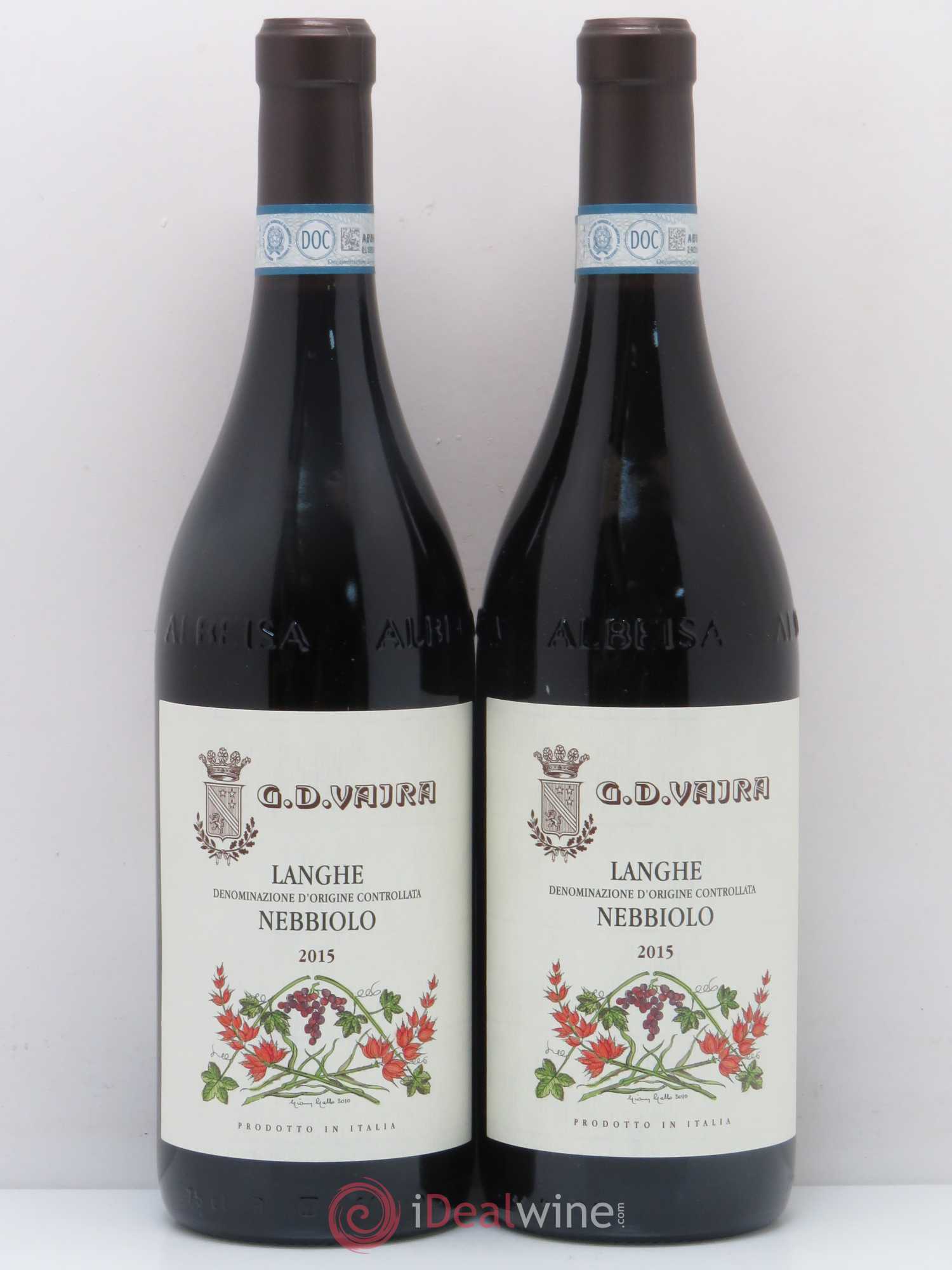 Langhe DOC Nebbiolo G.D. Vajra (sans prix de réserve) 2015 - Posten von 2 Flaschen - 0