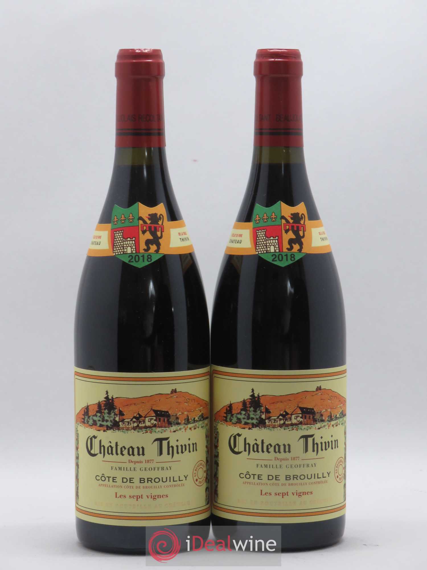 Côte de Brouilly Les 7 Vignes Château Thivin 2018 - Lot de 2 bouteilles - 0