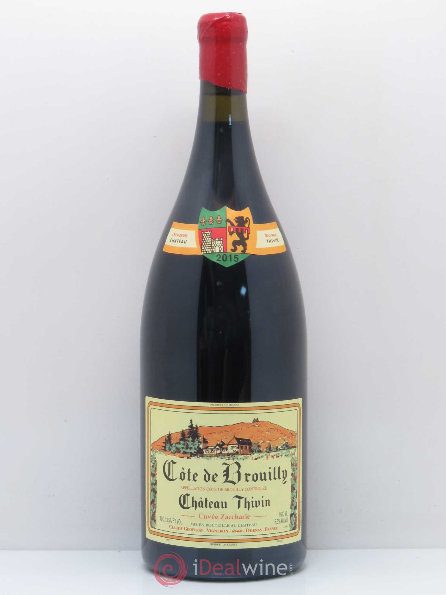 Côte de Brouilly Cuvée Zaccharie Château Thivin 2015 - Lot de 1 magnum - 0