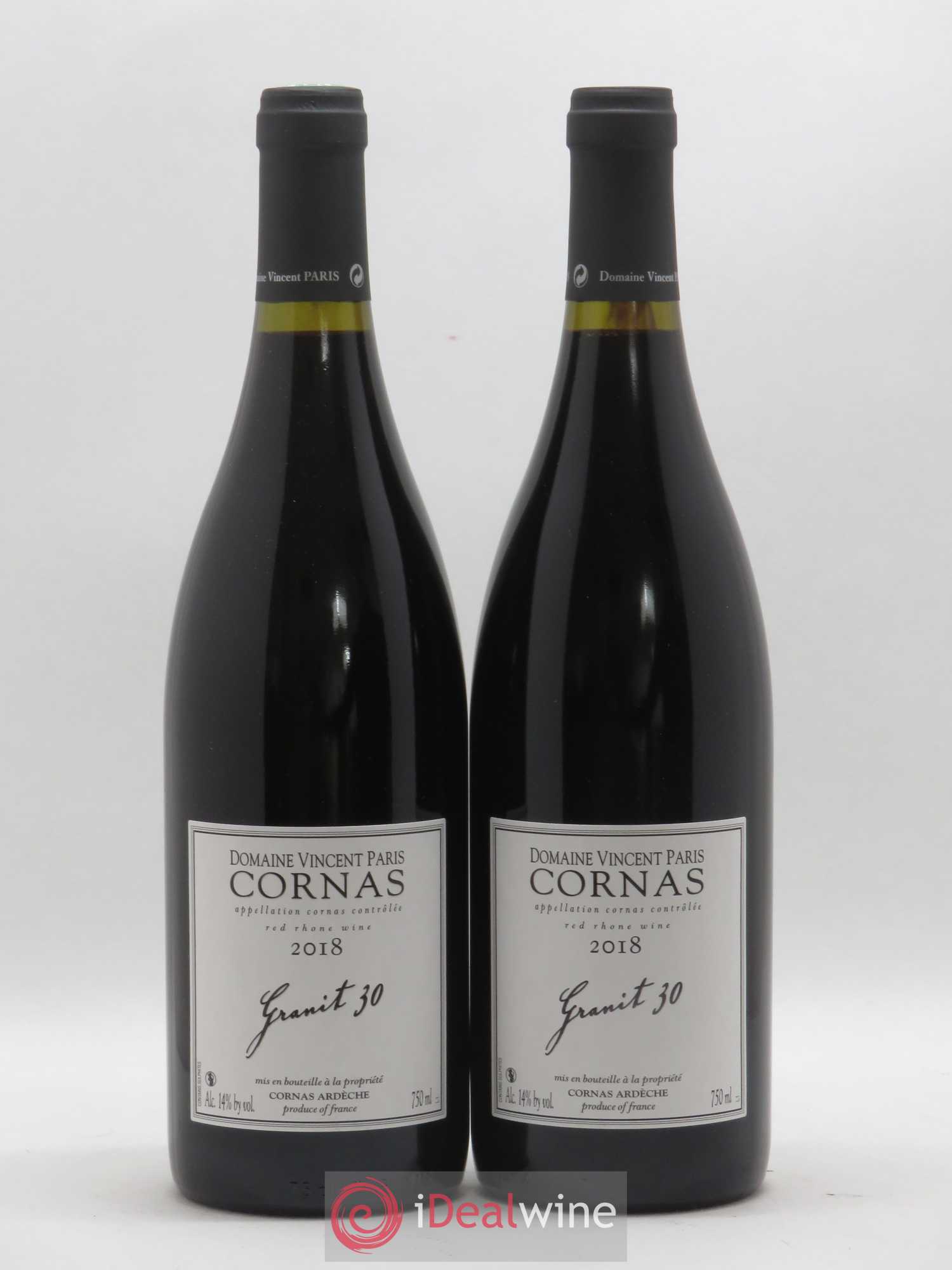 Cornas Granit 30 Vincent Paris 2018 - Lot de 2 bouteilles - 0