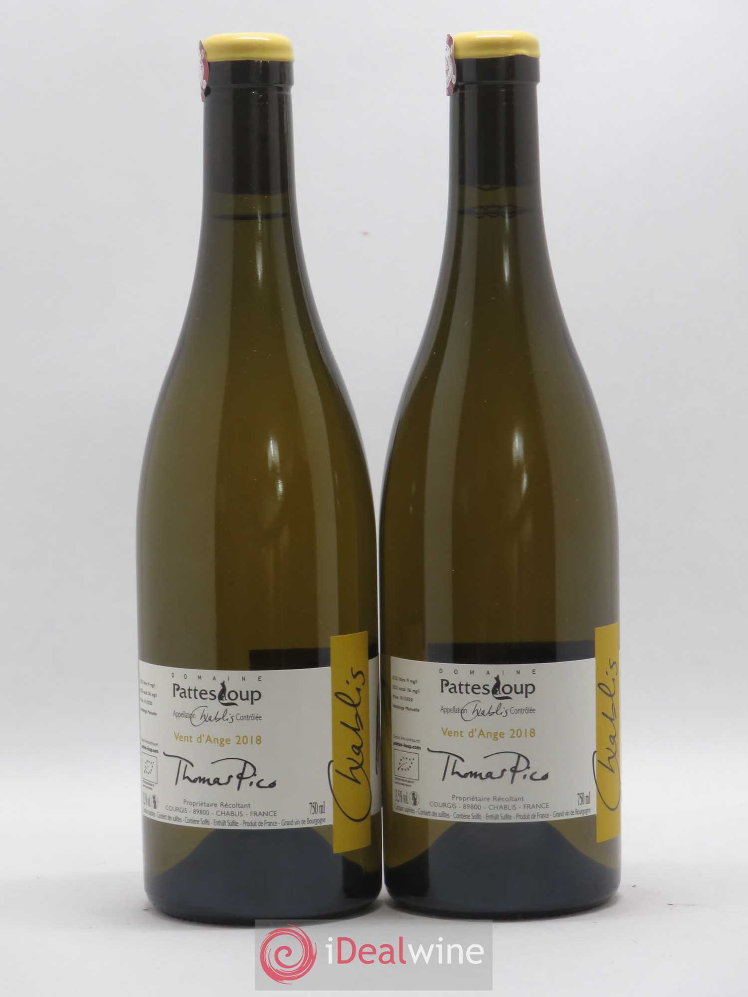 Chablis Vent d'Ange Pattes Loup (Domaine) 2018 - Posten von 2 Flaschen - 0