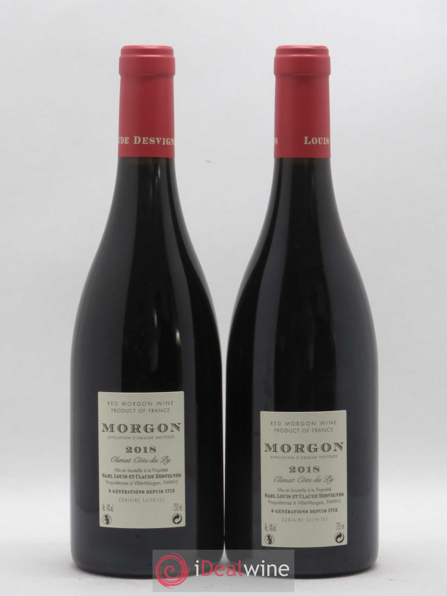 Morgon Côte du Py Louis-Claude Desvignes 2018 - Lot de 2 bouteilles - 1