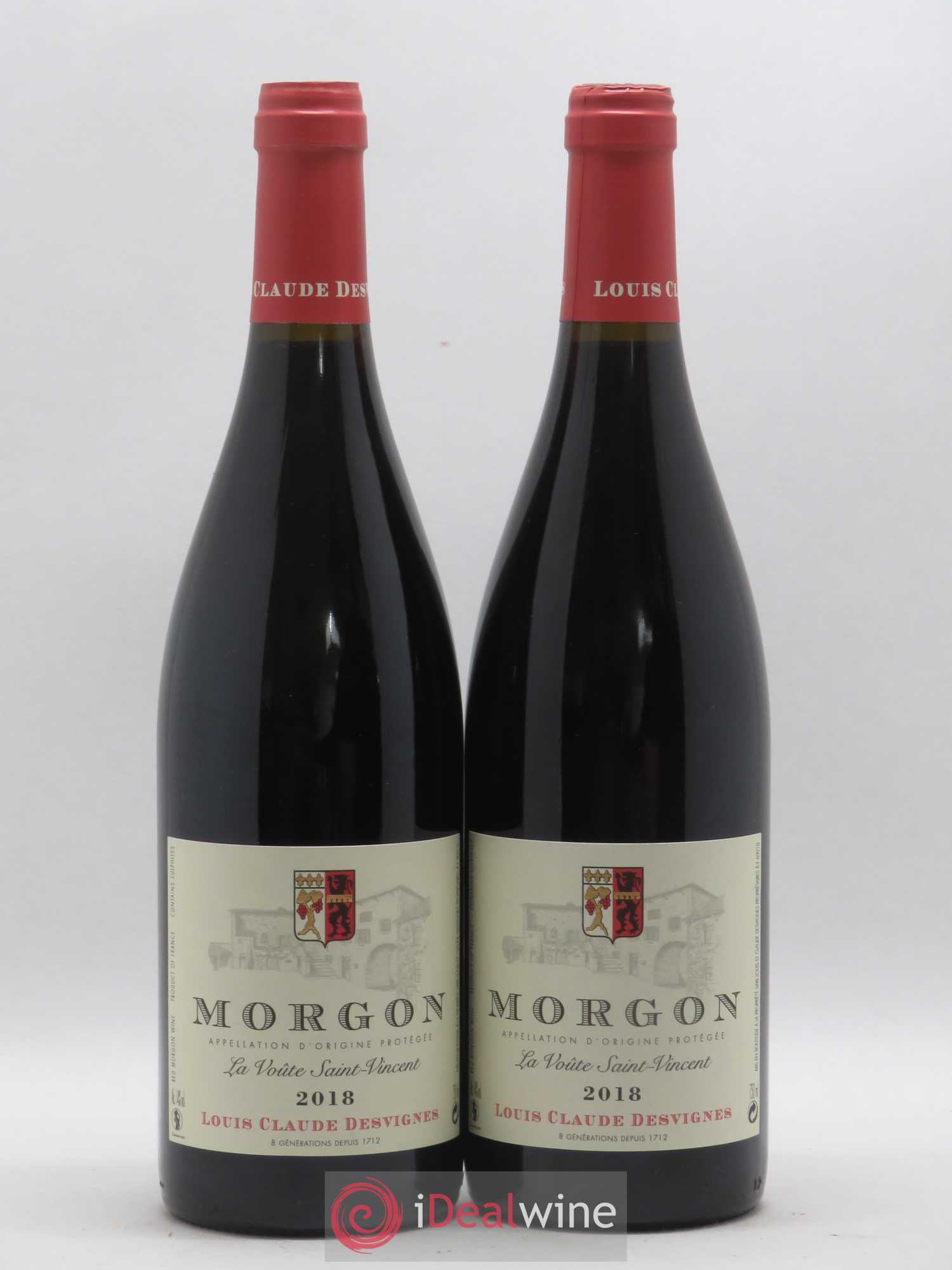 Morgon La Voûte Saint Vincent Louis-Claude Desvignes (sans prix de réserve) 2018 - Lot de 2 bouteilles - 0