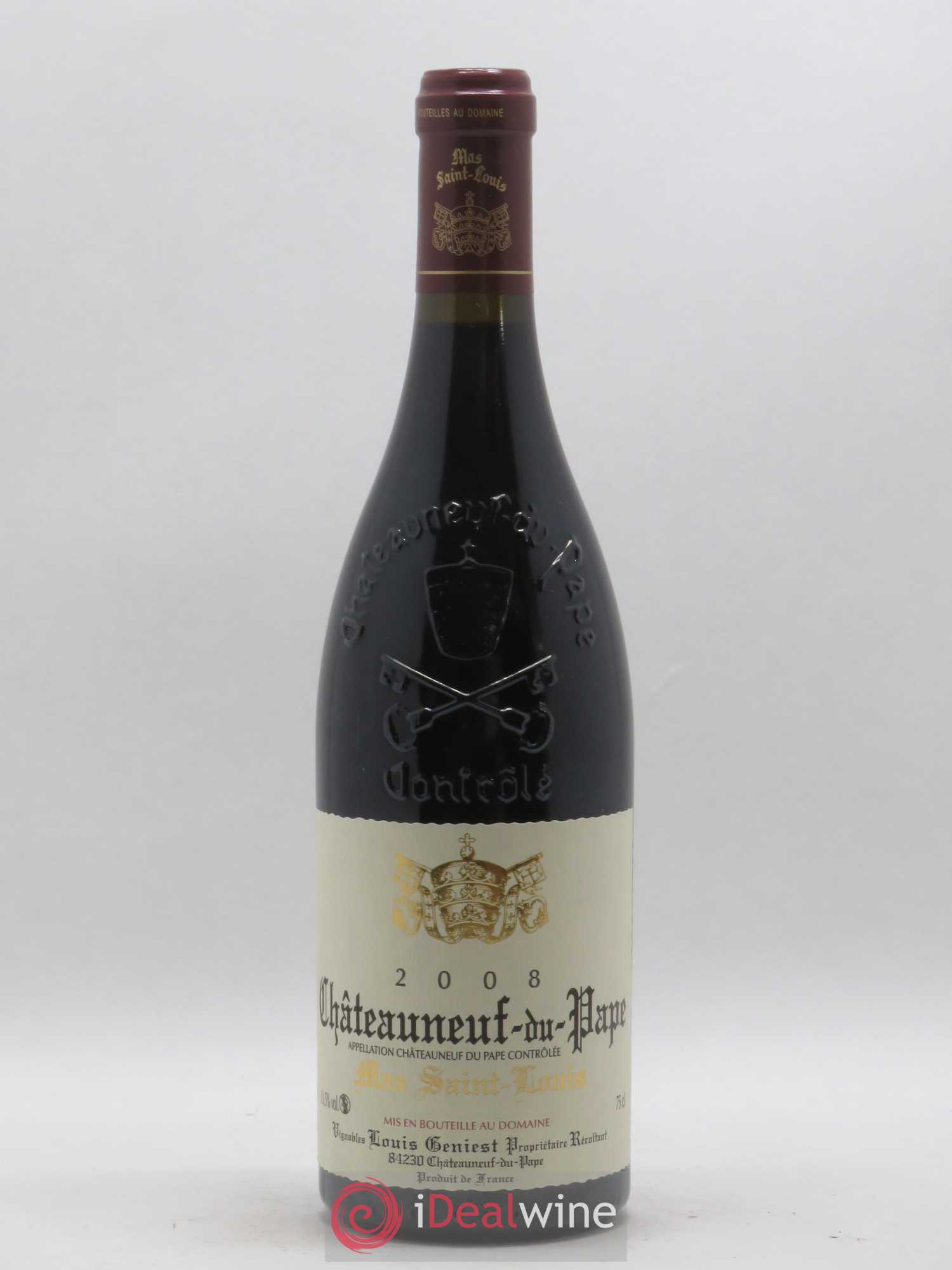 Châteauneuf-du-Pape Tradition Mas Saint-Louis 2008 - Lot de 1 bouteille - 0