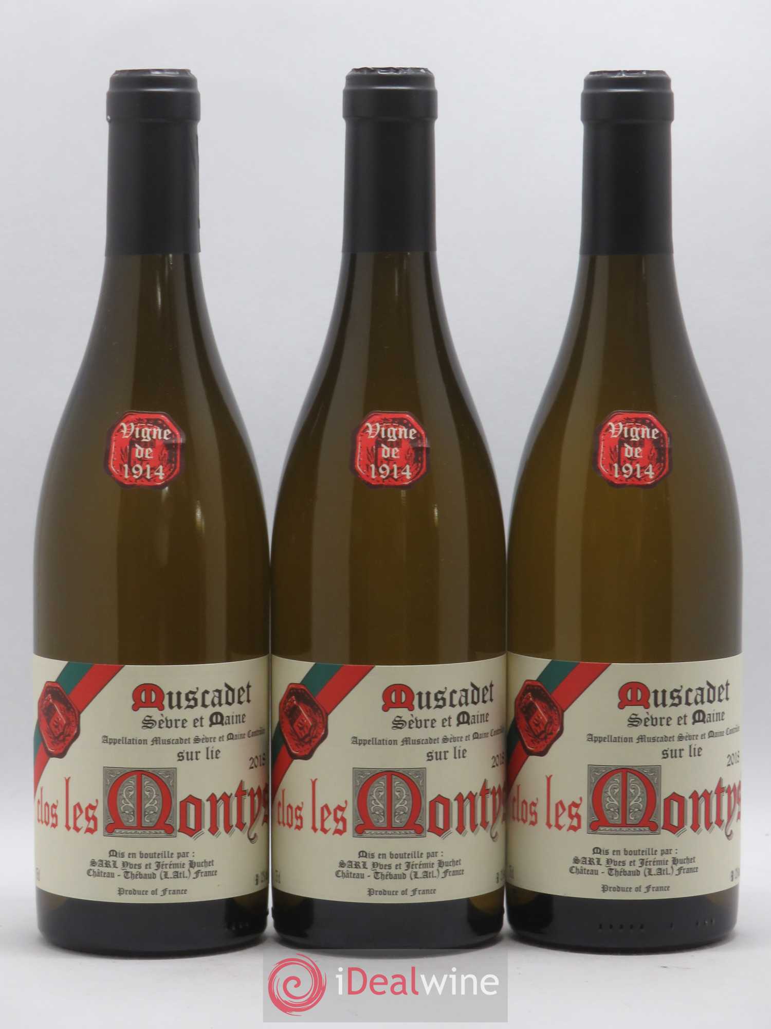Muscadet Clos Les Montys Jérémie Huchet (sans prix de réserve) 2018 - Posten von 3 Flaschen - 0