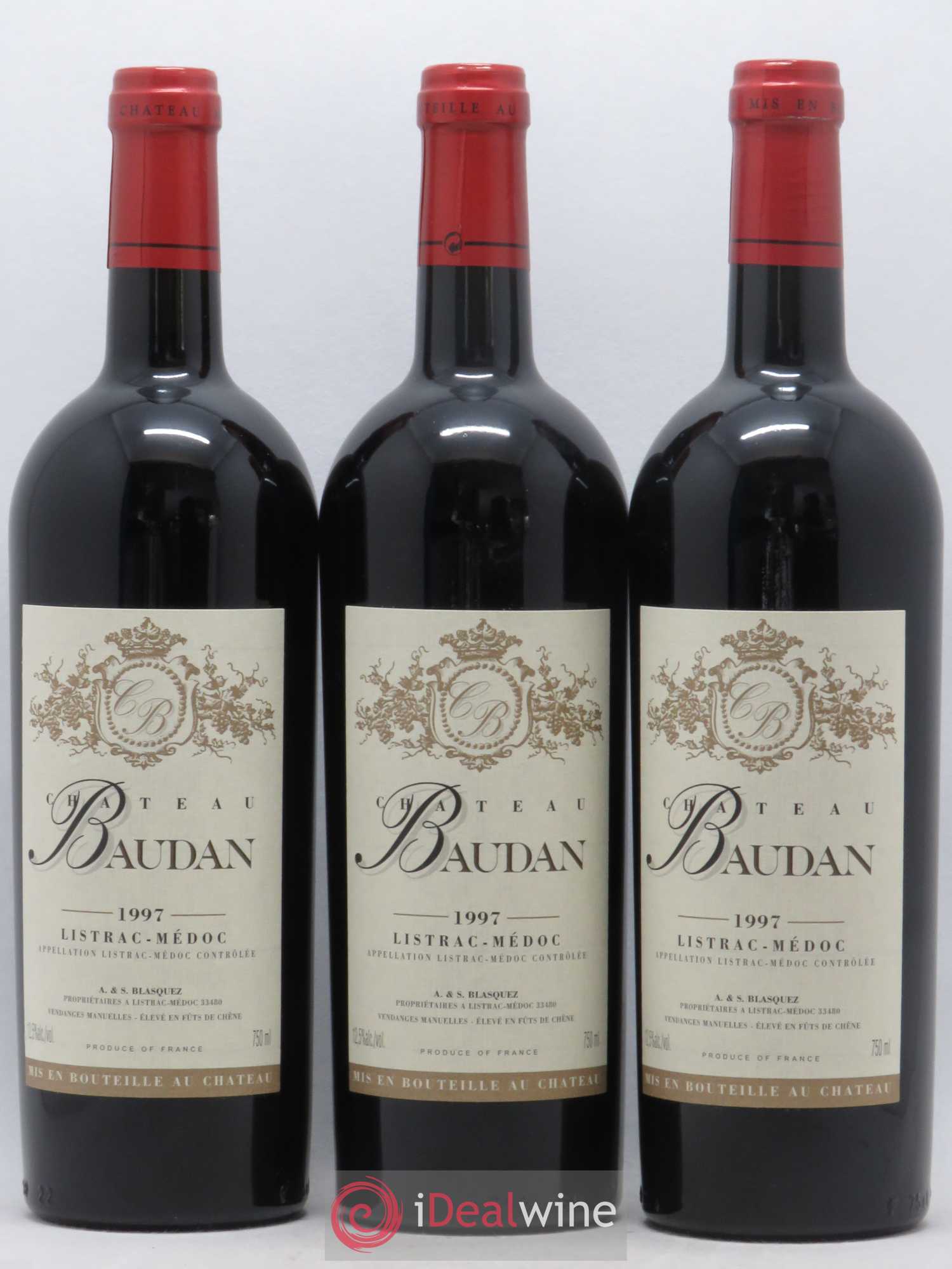 Listrac-Médoc Château Baudan (sans prix de réserve) 1997 - Posten von 6 Flaschen - 2