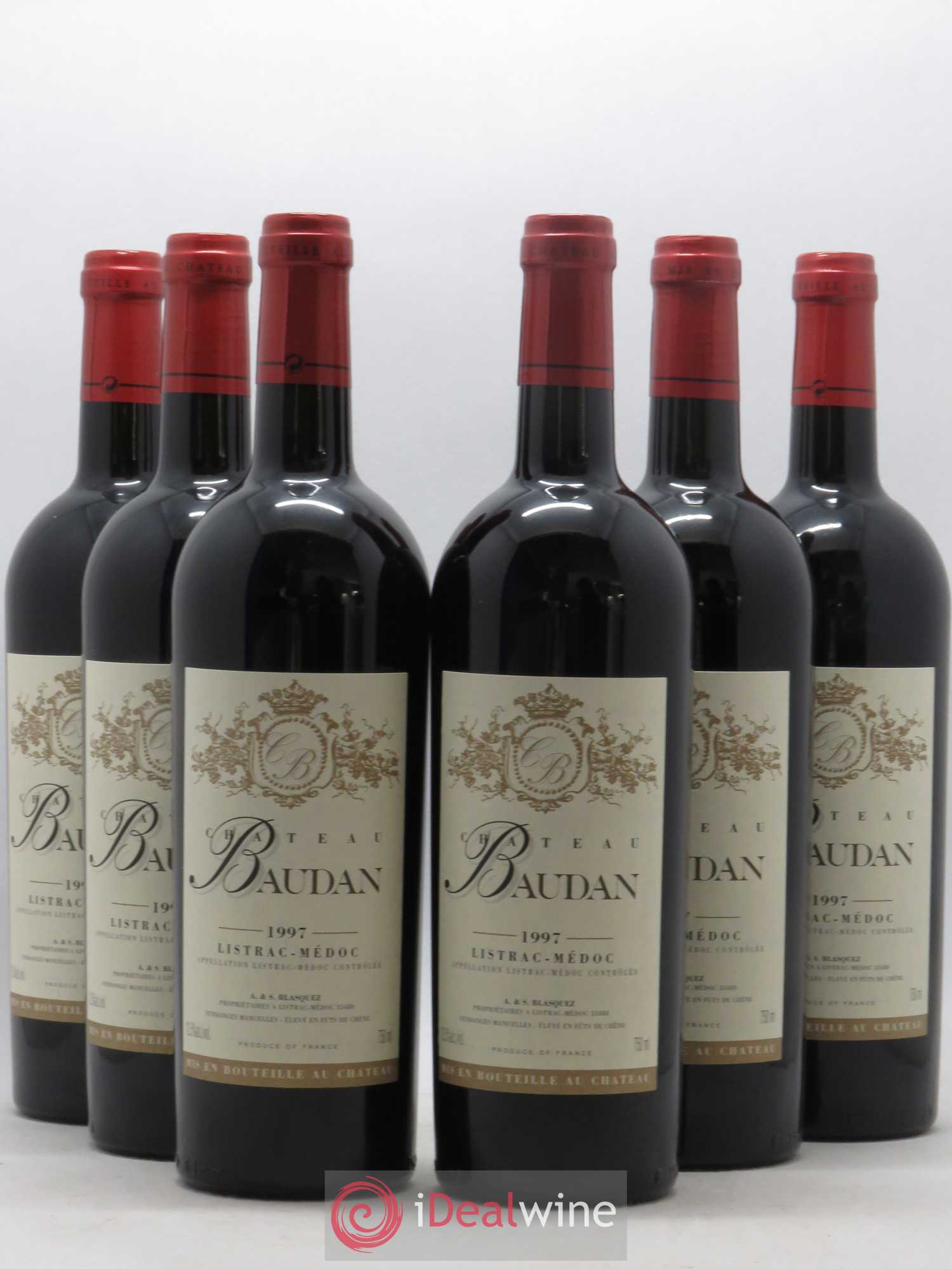 Listrac-Médoc Château Baudan (sans prix de réserve) 1997 - Posten von 6 Flaschen - 0