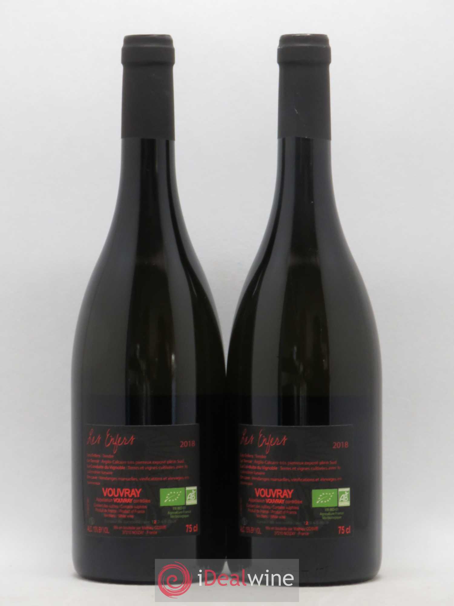 Vouvray Les Enfers Domaine Mathieu Cosme (sans prix de réserve) 2018 - Posten von 2 Flaschen - 1