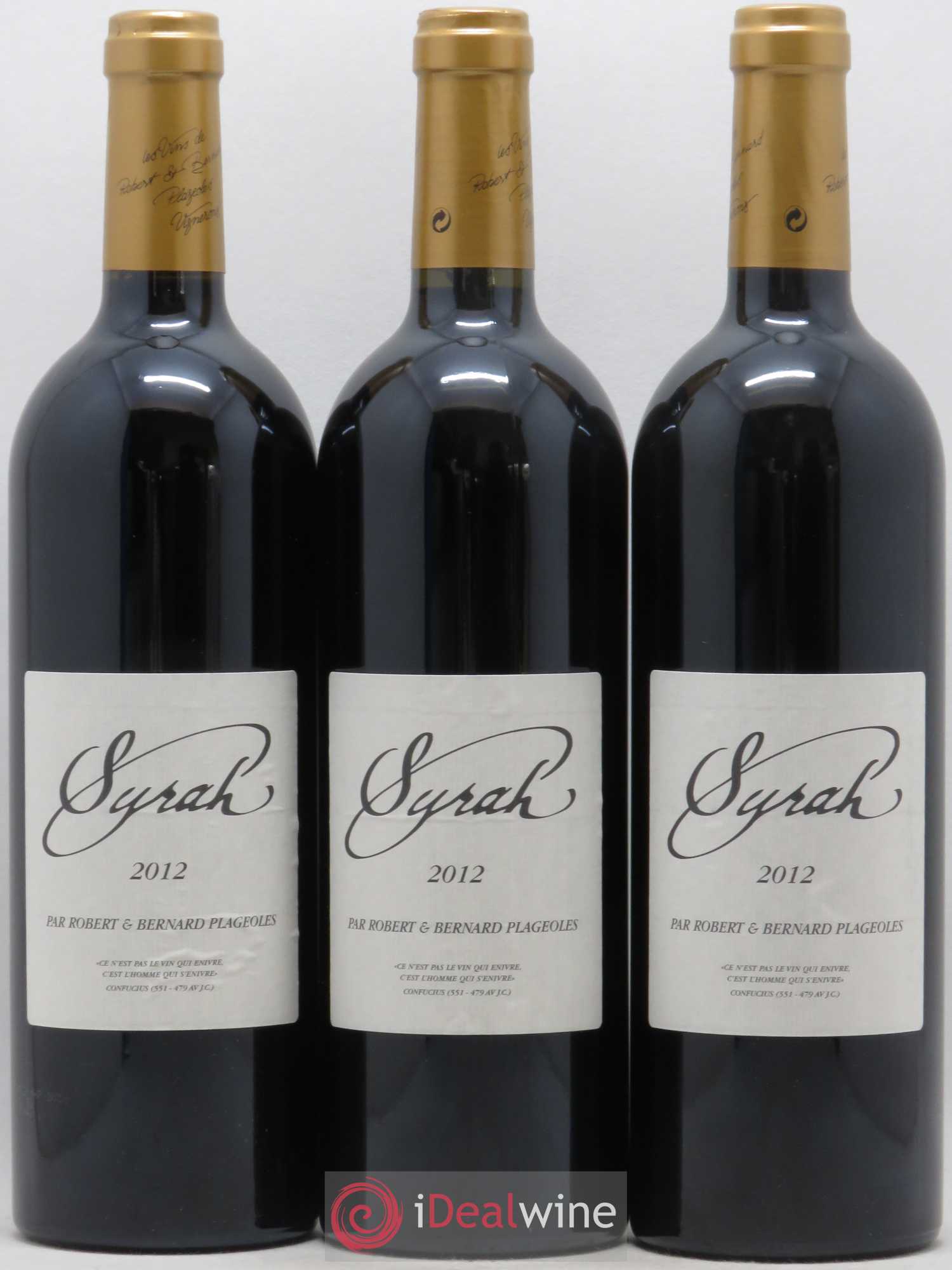 Gaillac Syrah Domaine Plageoles (sans prix de réserve) 2012 - Posten von 3 Flaschen - 0