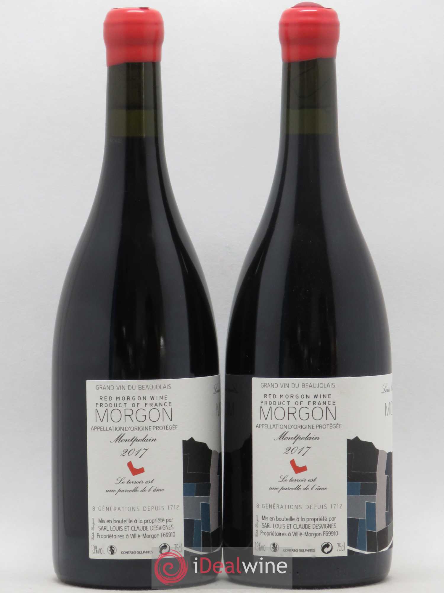 Morgon Montpelain Louis-Claude Desvignes (sans prix de réserve) 2017 - Lot de 2 bouteilles - 1