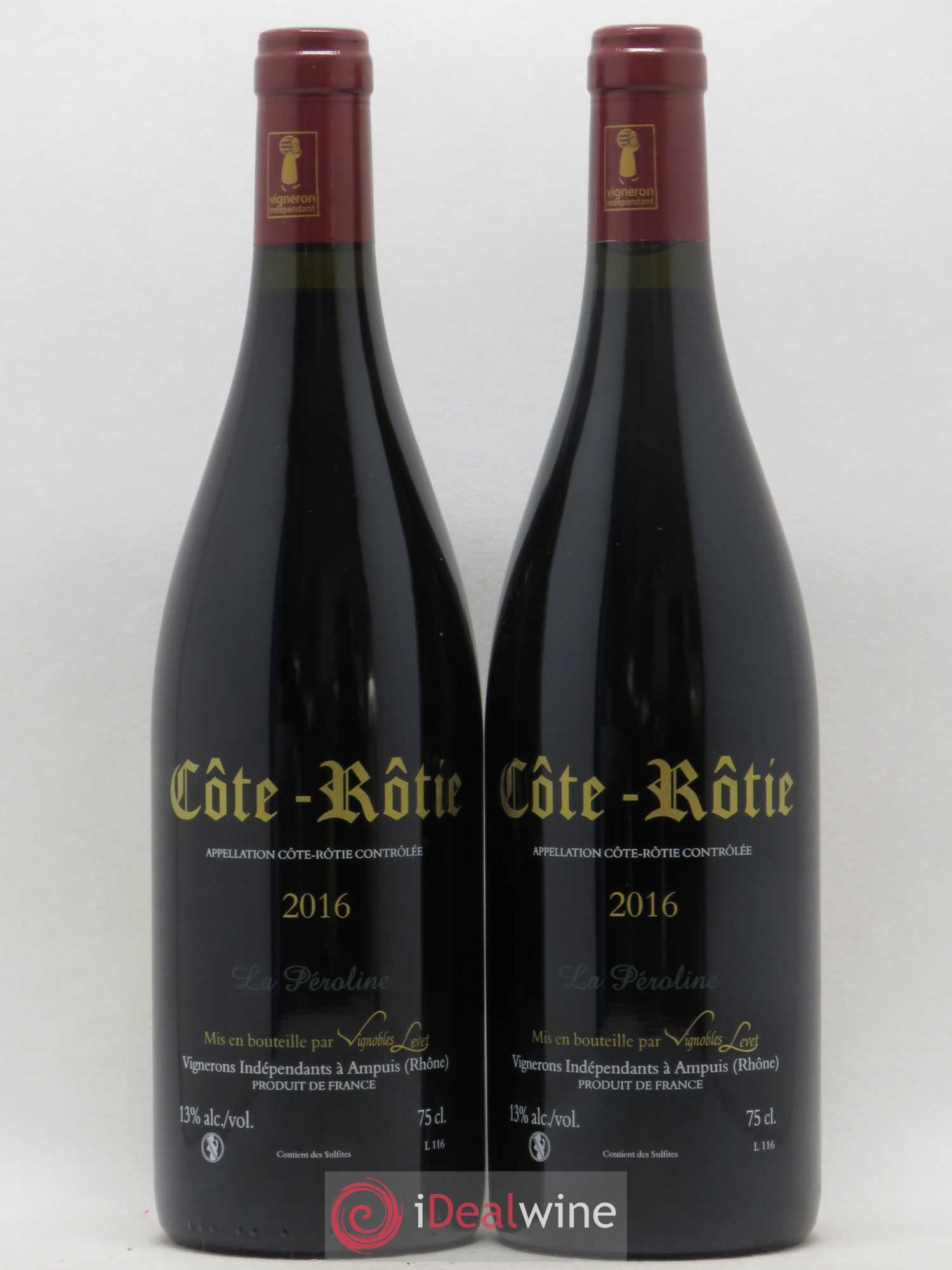 Côte-Rôtie La Péroline Vignobles Levet 2016 - Lot de 2 bouteilles - 1