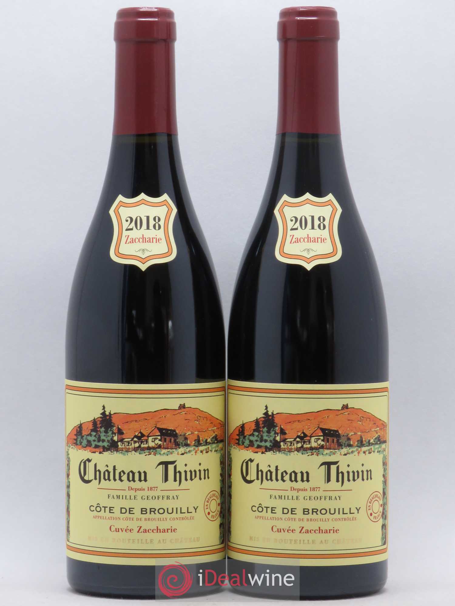 Côte de Brouilly Cuvée Zaccharie Château Thivin 2018 - Lot de 2 bouteilles - 0