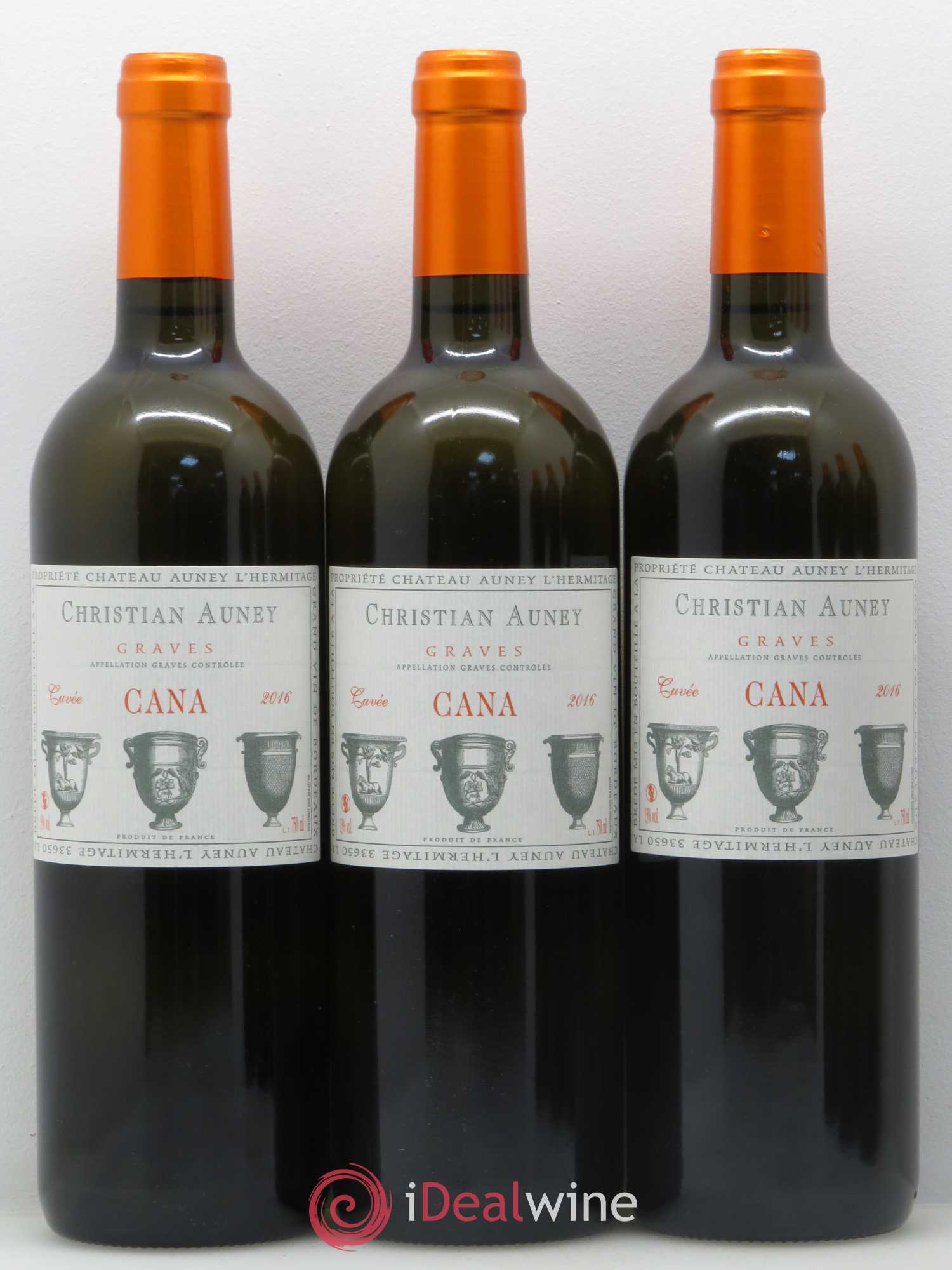 Graves Chateau Auney L'Hermitage Cana (sans prix de réserve) 2016 - Lot de 6 bouteilles - 1