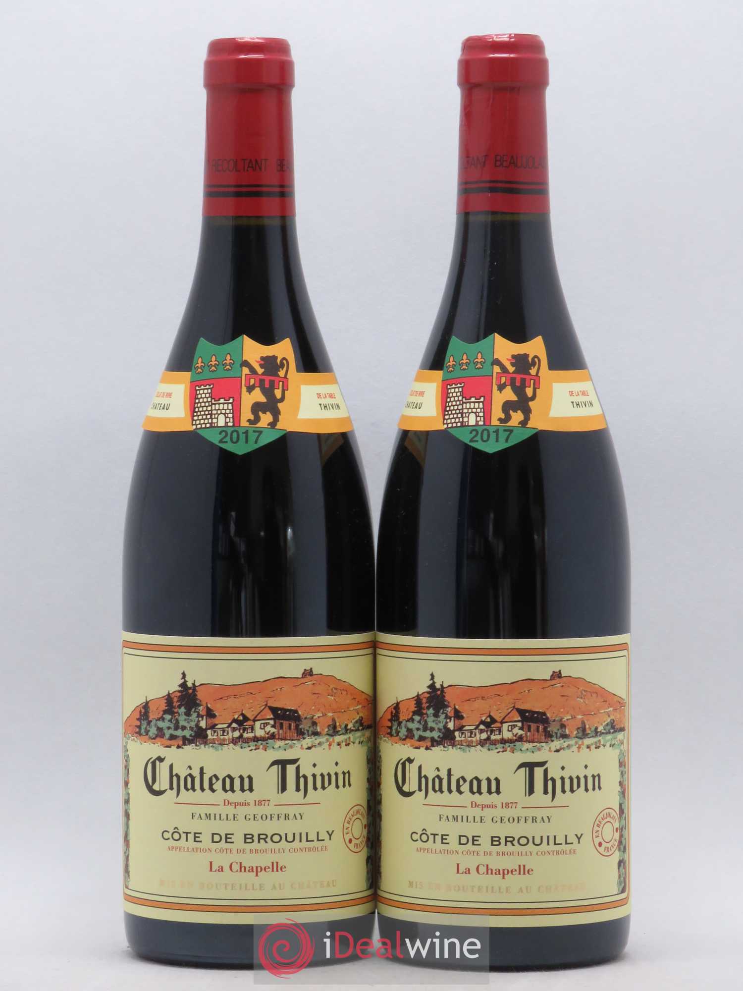Côte de Brouilly Cuvée La Chapelle Château Thivin 2017 - Lot de 2 bouteilles - 0