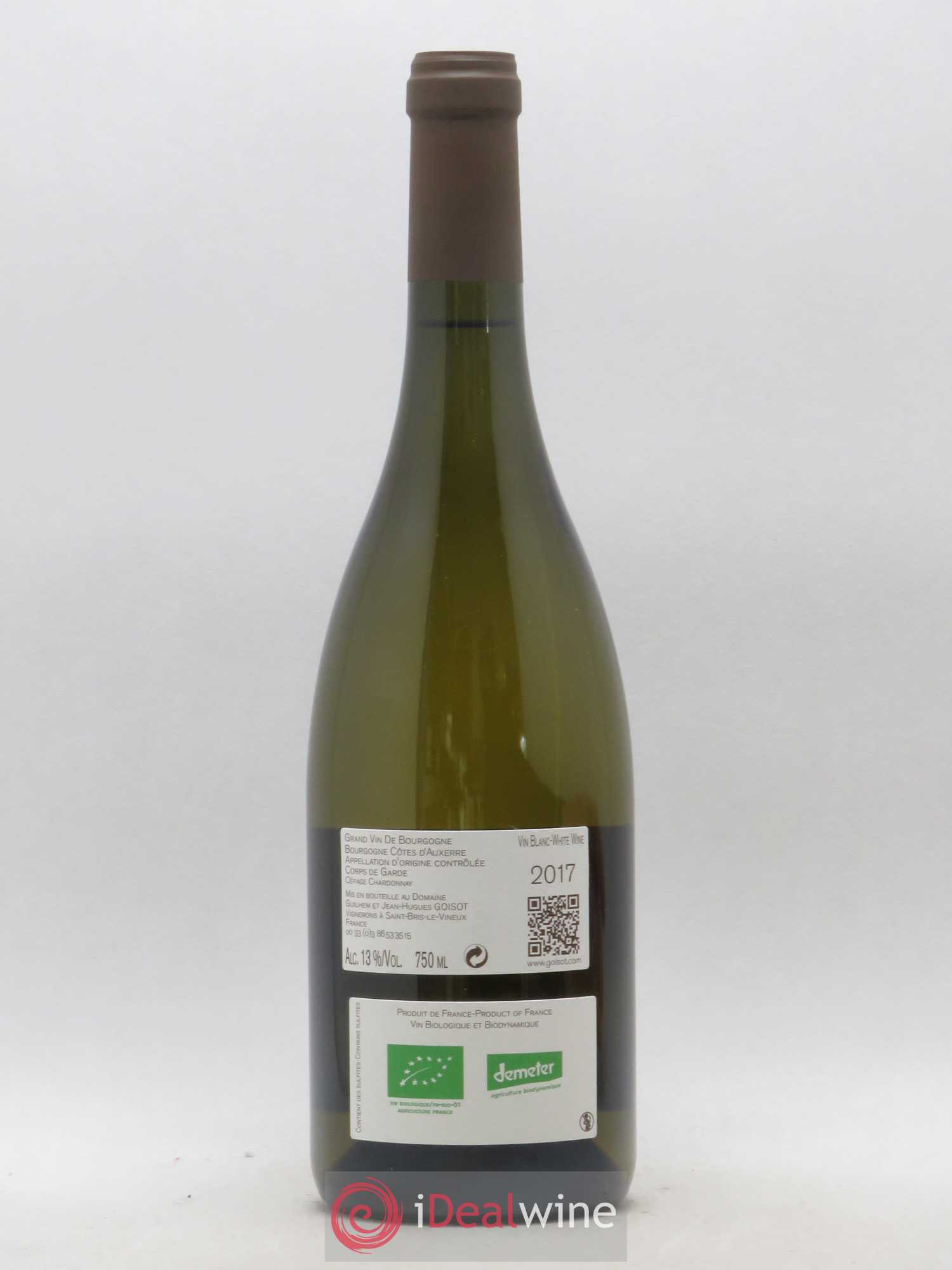Bourgogne Côte d'Auxerre Corps de Garde Domaine Goisot (sans prix de réserve) 2017 - Posten von 1 Flasche - 1