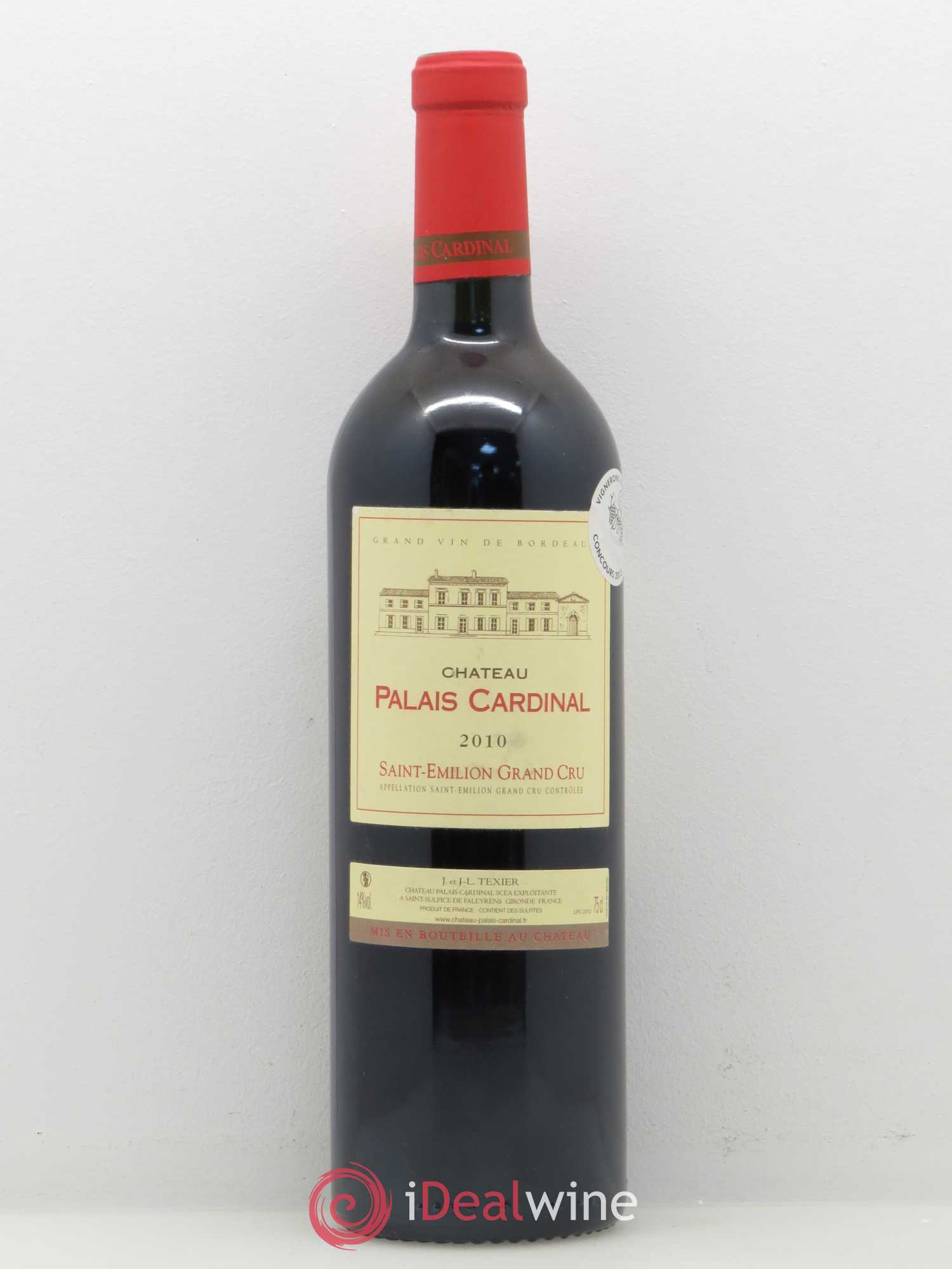 Saint-Émilion Chateau Palais Cardinal 2010 - Lot de 1 bouteille - 0